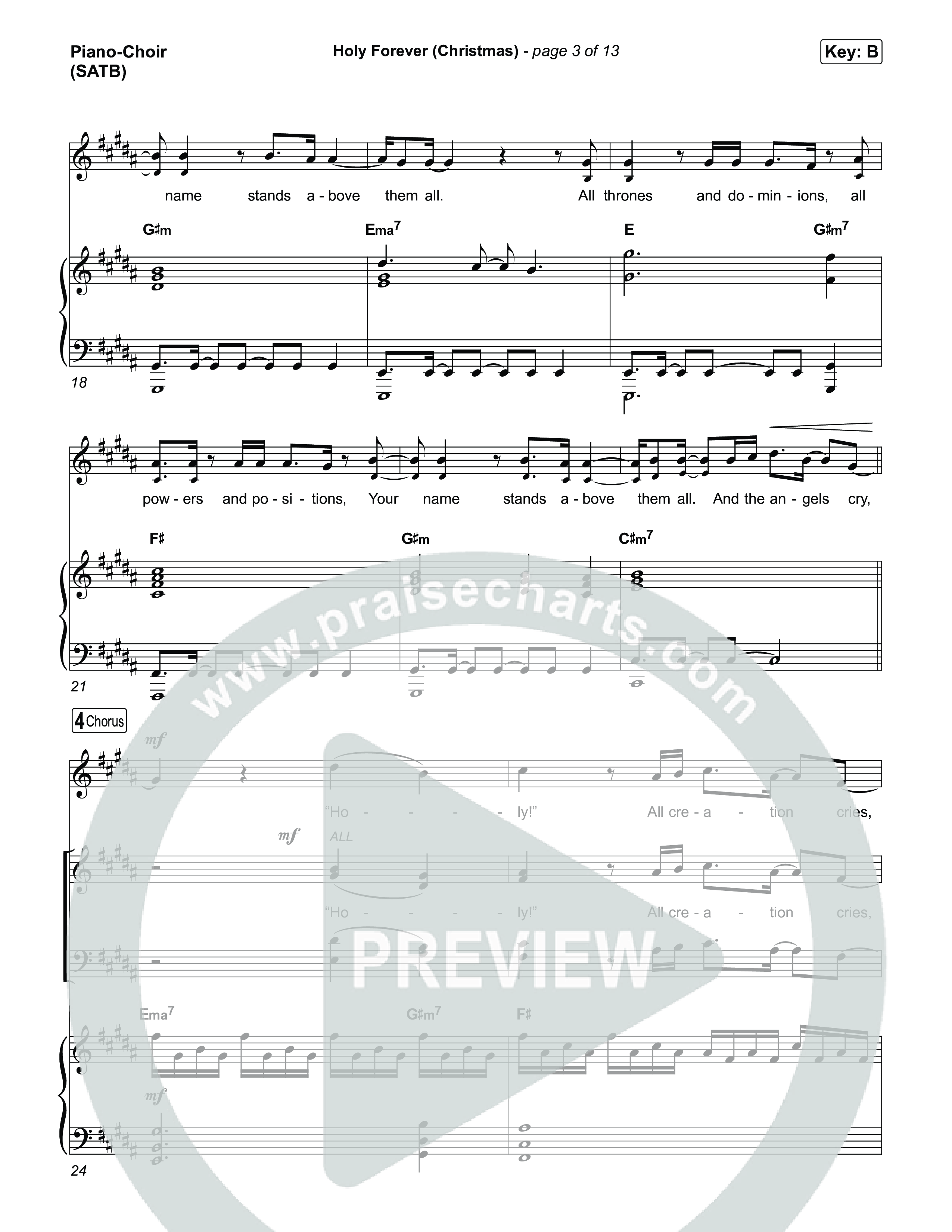 Holy Forever (Christmas) Piano/Vocal Pack (Chris Tomlin)