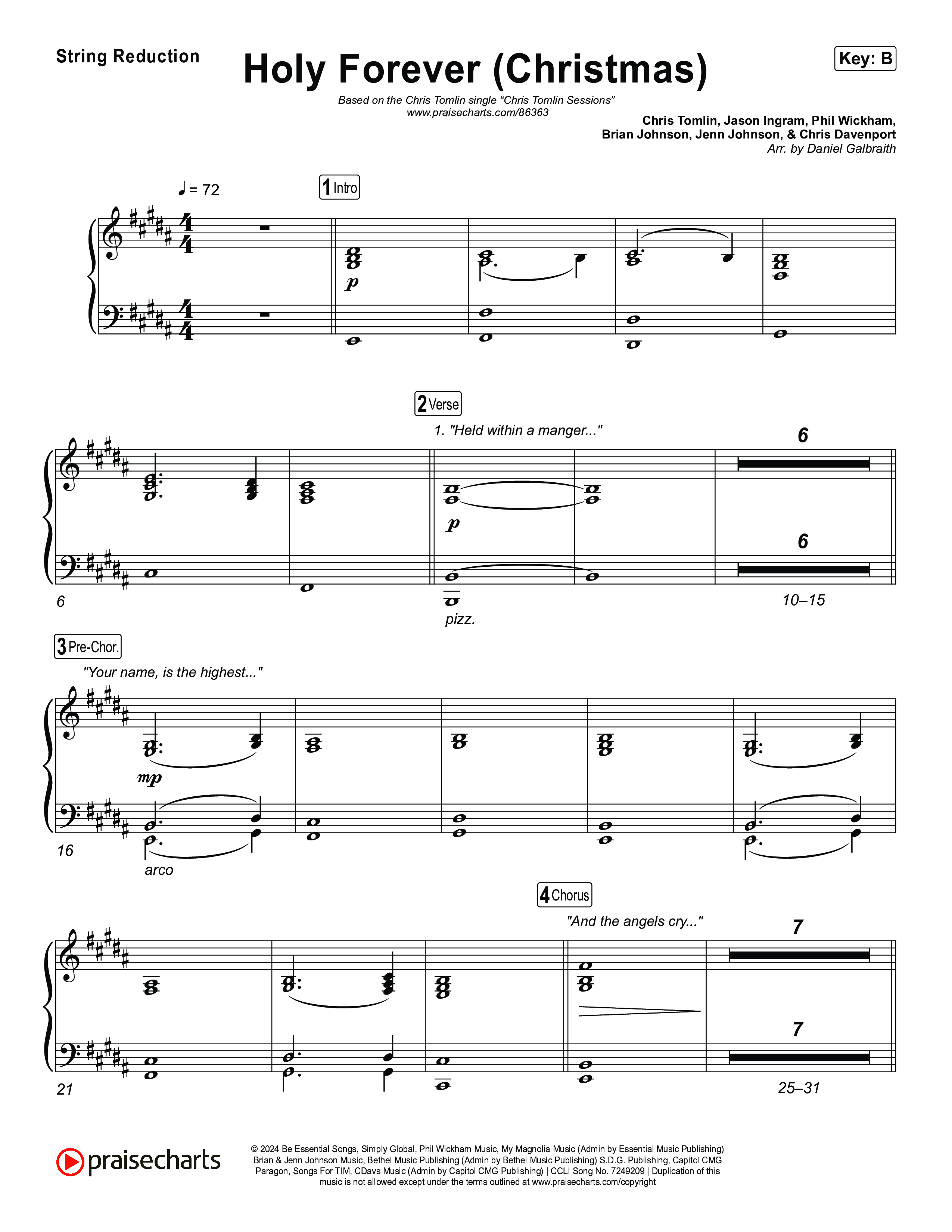 Holy Forever (Christmas) String Reduction (Chris Tomlin)
