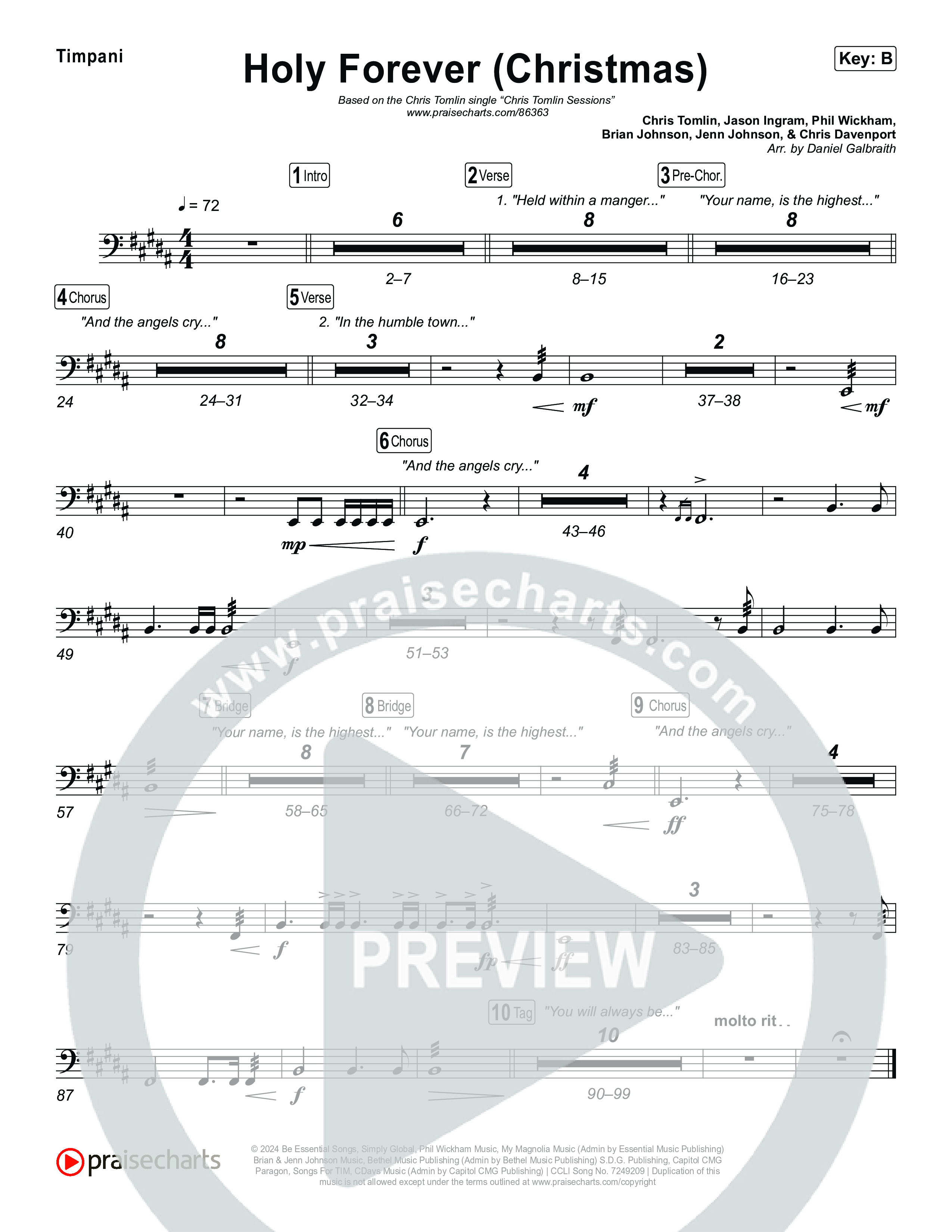 Holy Forever (Christmas) Timpani (Chris Tomlin)