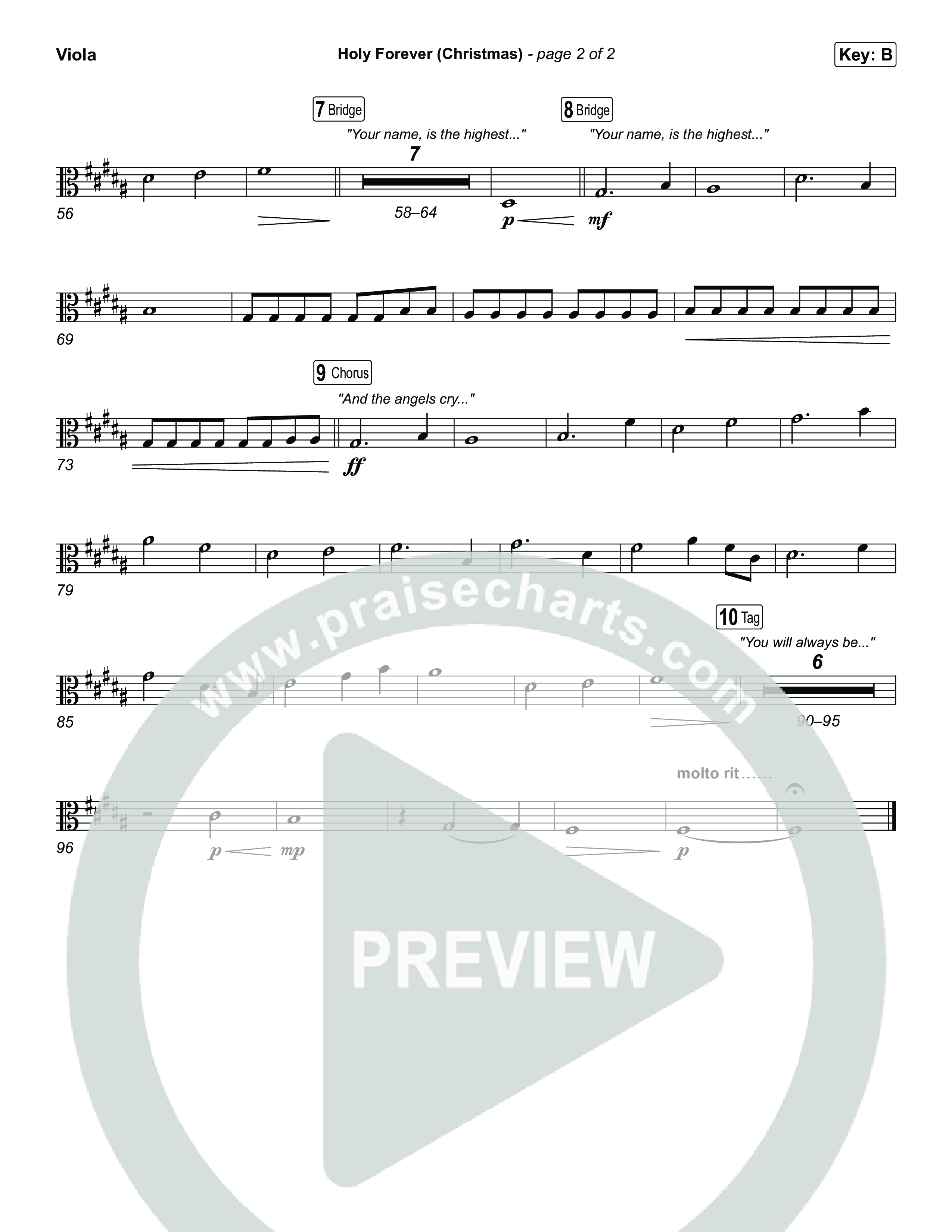 Holy Forever (Christmas) Viola (Chris Tomlin)