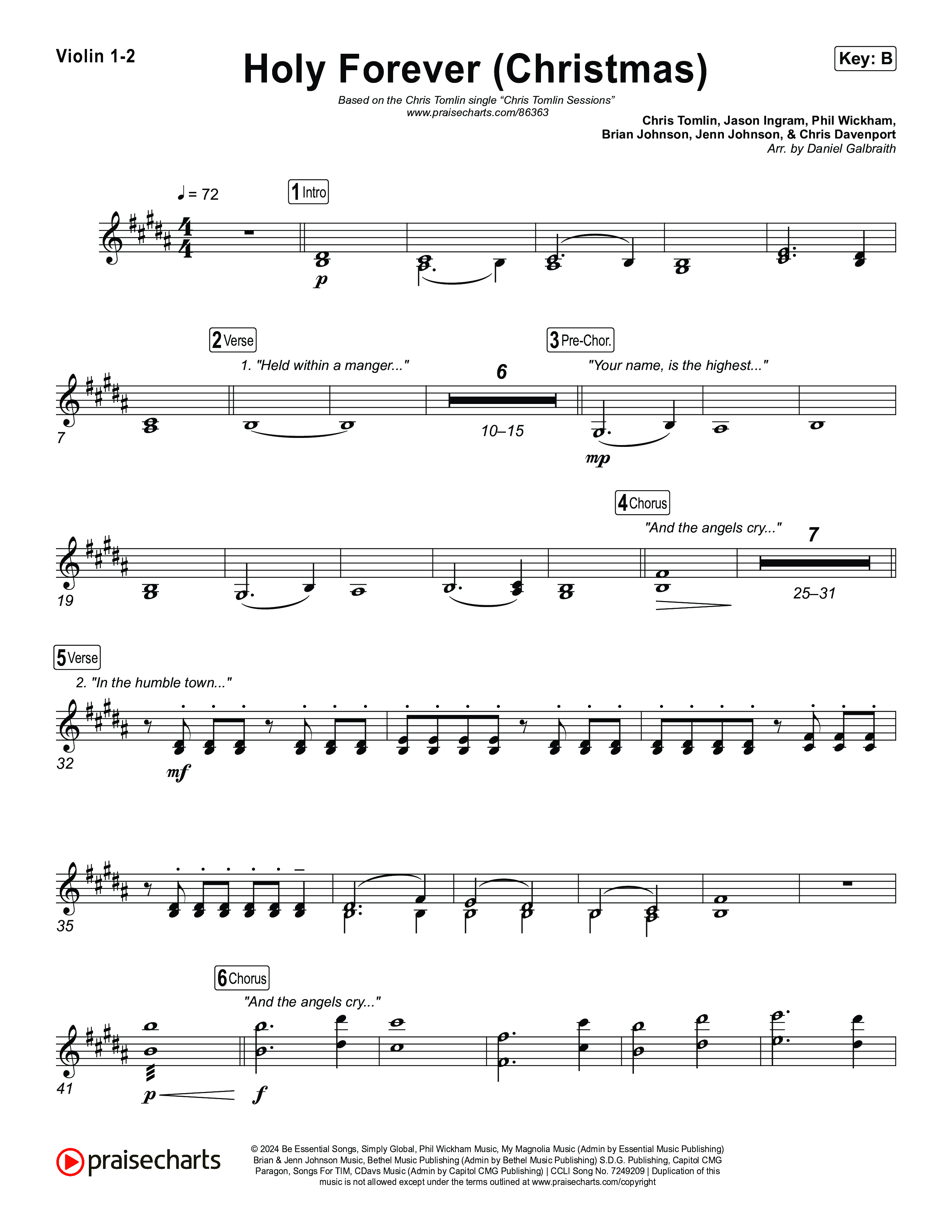 Holy Forever (Christmas) String Pack (Chris Tomlin)