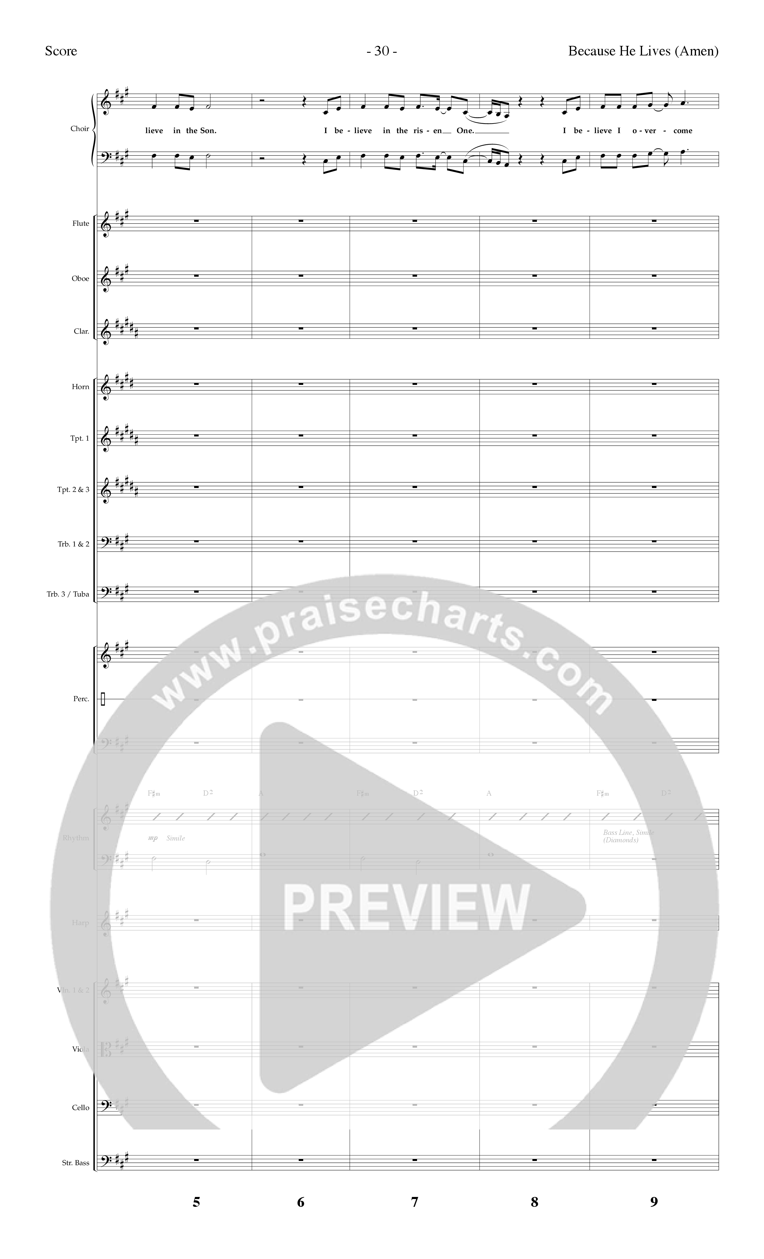 Because He Lives (7 Song Choral Collection) Song 2 (Orchestration) (Lifeway Choral / Arr. Dennis Allen)