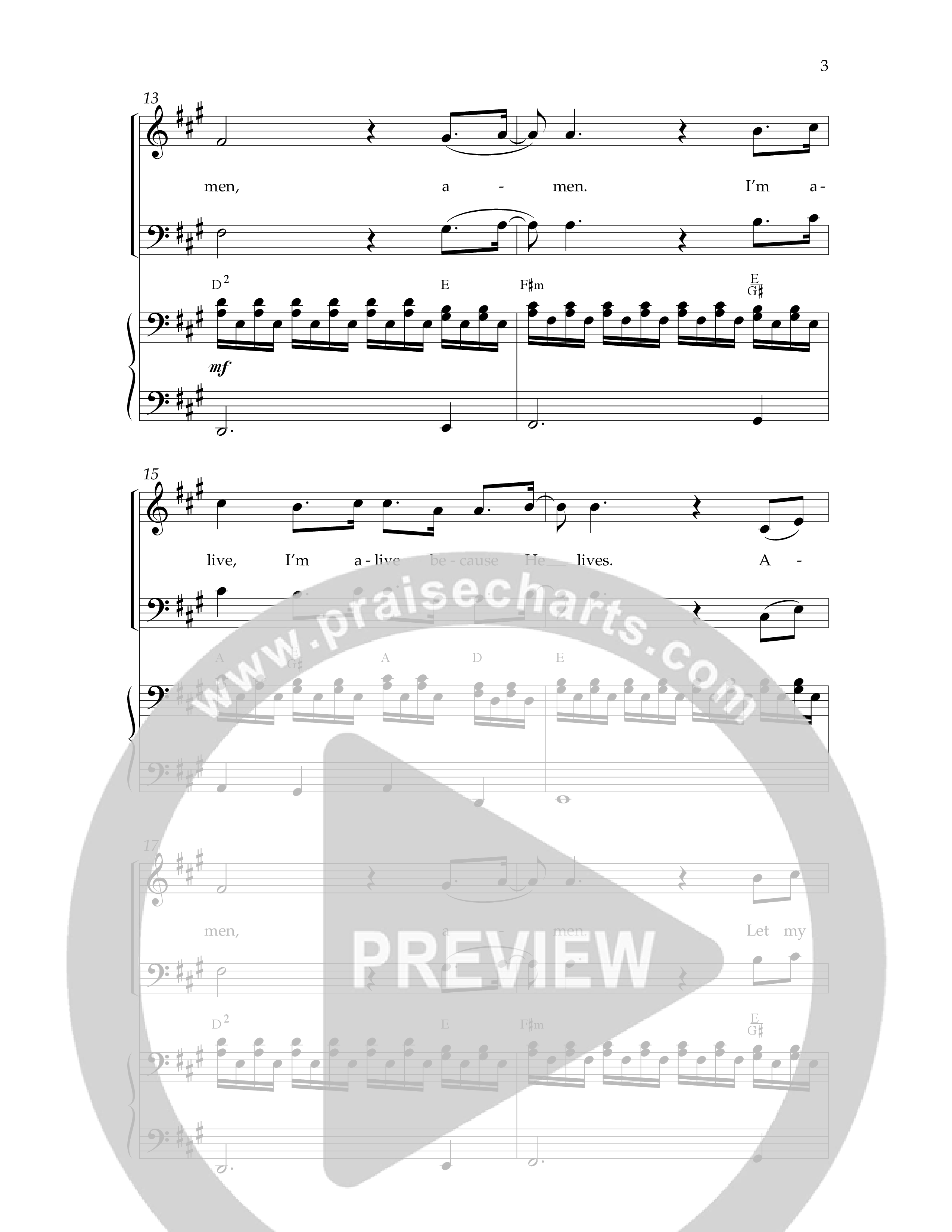 Because He Lives (7 Song Choral Collection) Song 2 (Piano SATB) (Lifeway Choral / Arr. Dennis Allen)