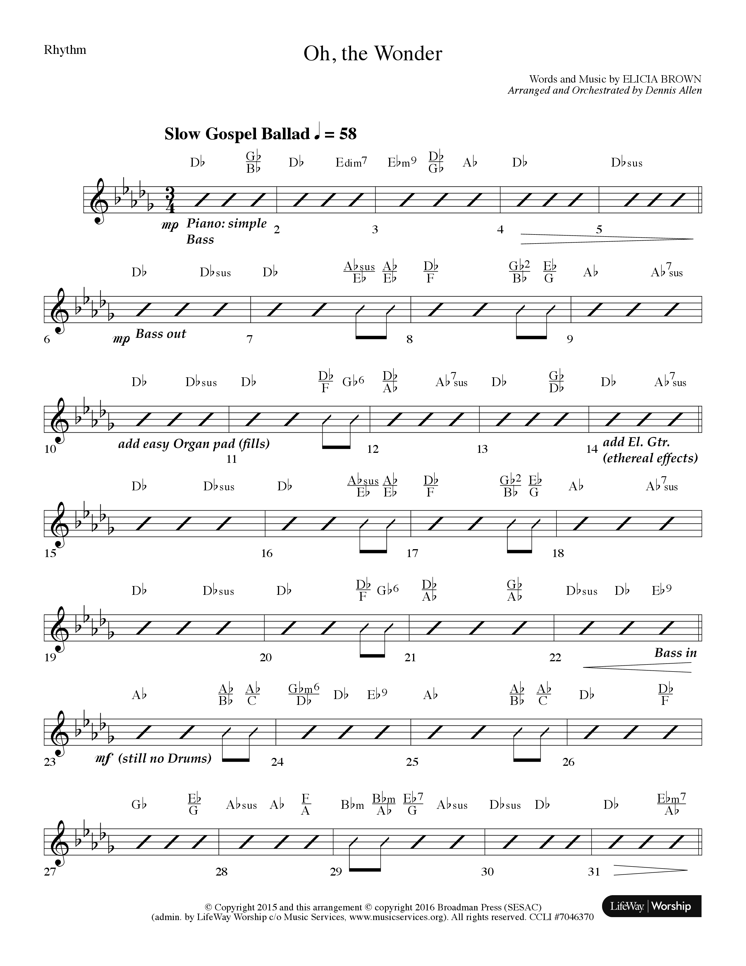 Because He Lives (7 Song Choral Collection) Song 5 (Lead & Chords) (Lifeway Choral / Arr. Dennis Allen)