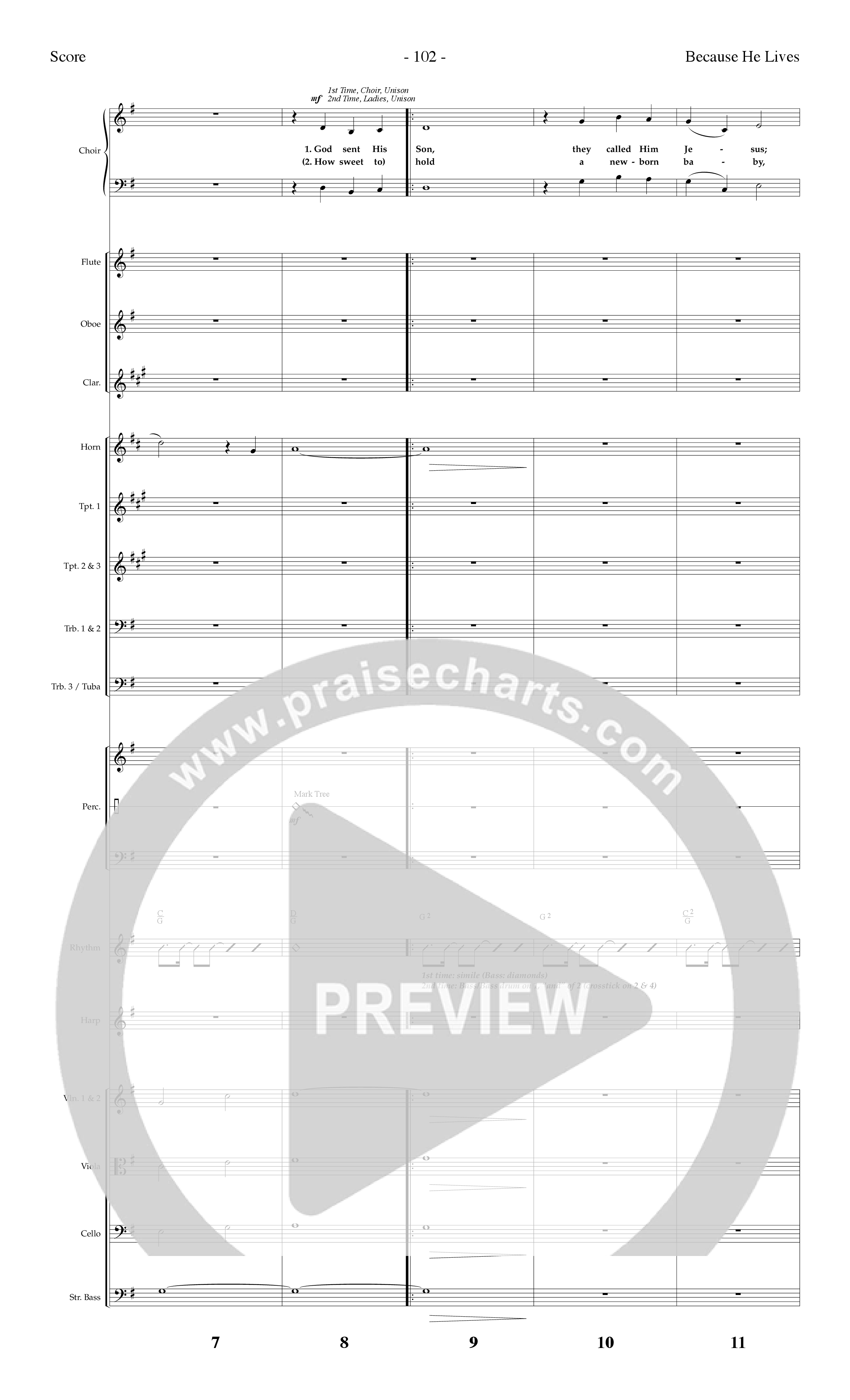 Because He Lives (7 Song Choral Collection) Song 6 (Orchestration) (Lifeway Choral / Arr. Dennis Allen)