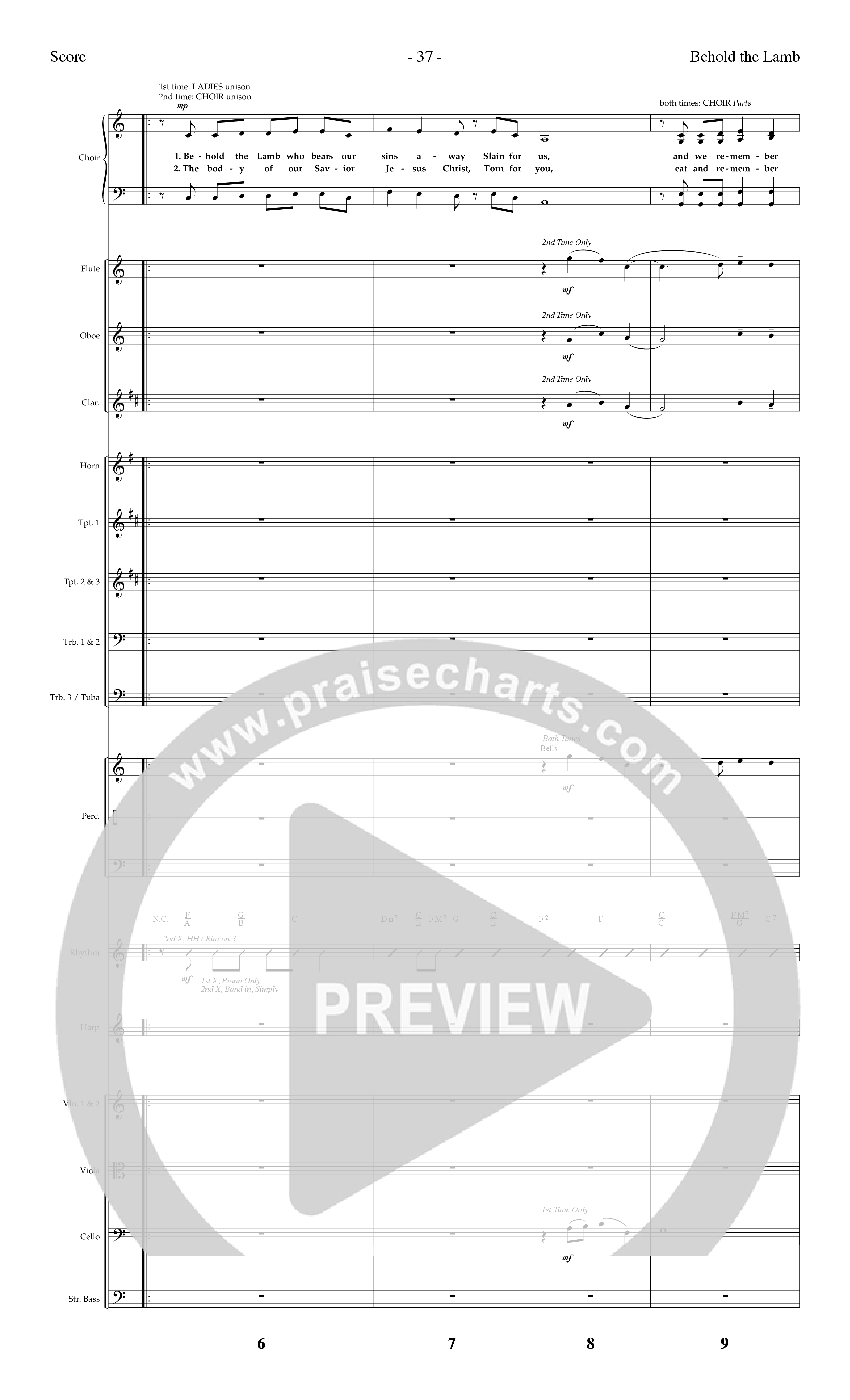 Behold The Lamb (7 Song Choral Collection) Song 3 (Orchestration) (Lifeway Choral / Arr. Dennis Allen)