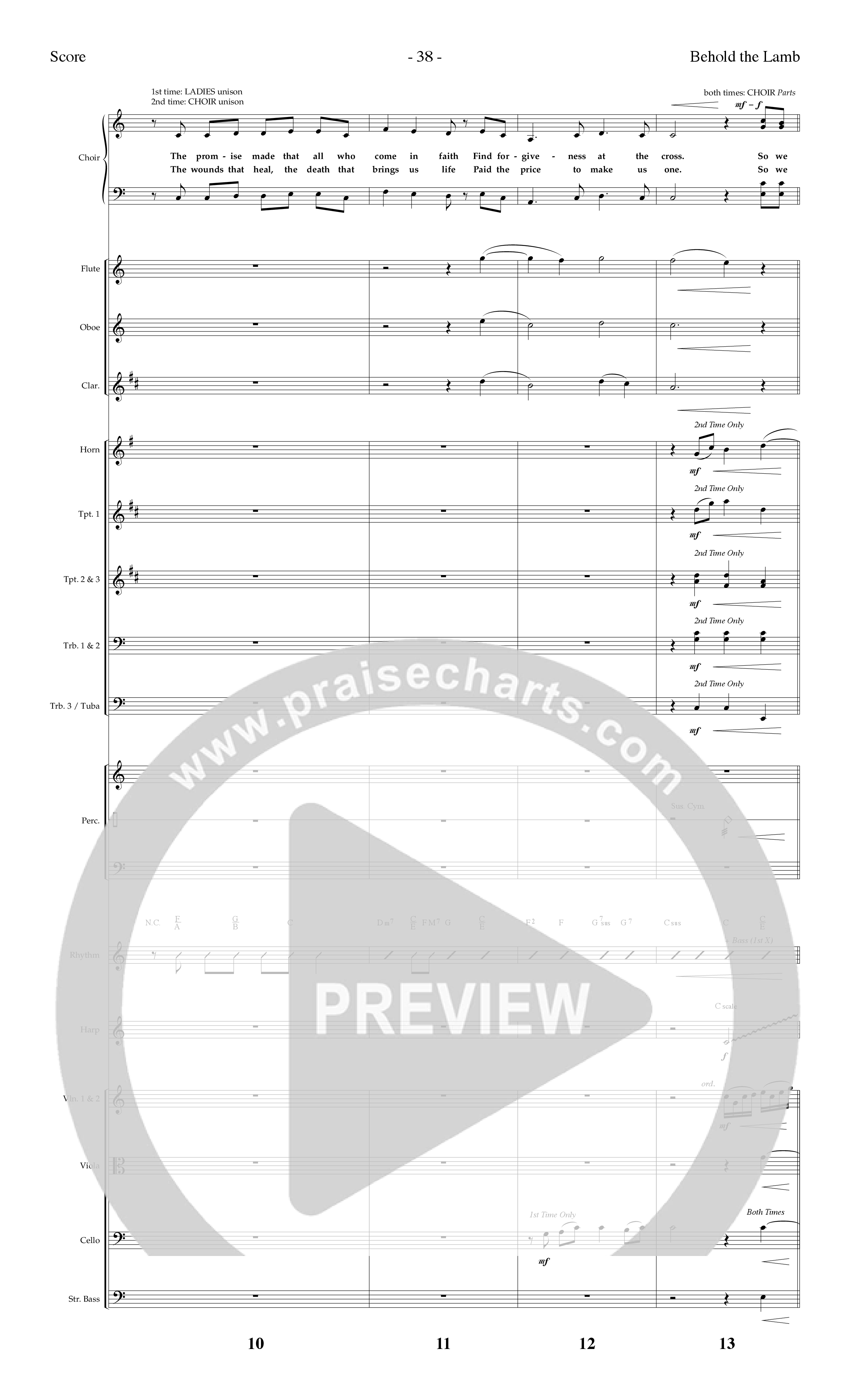 Behold The Lamb (7 Song Choral Collection) Song 3 (Orchestration) (Lifeway Choral / Arr. Dennis Allen)