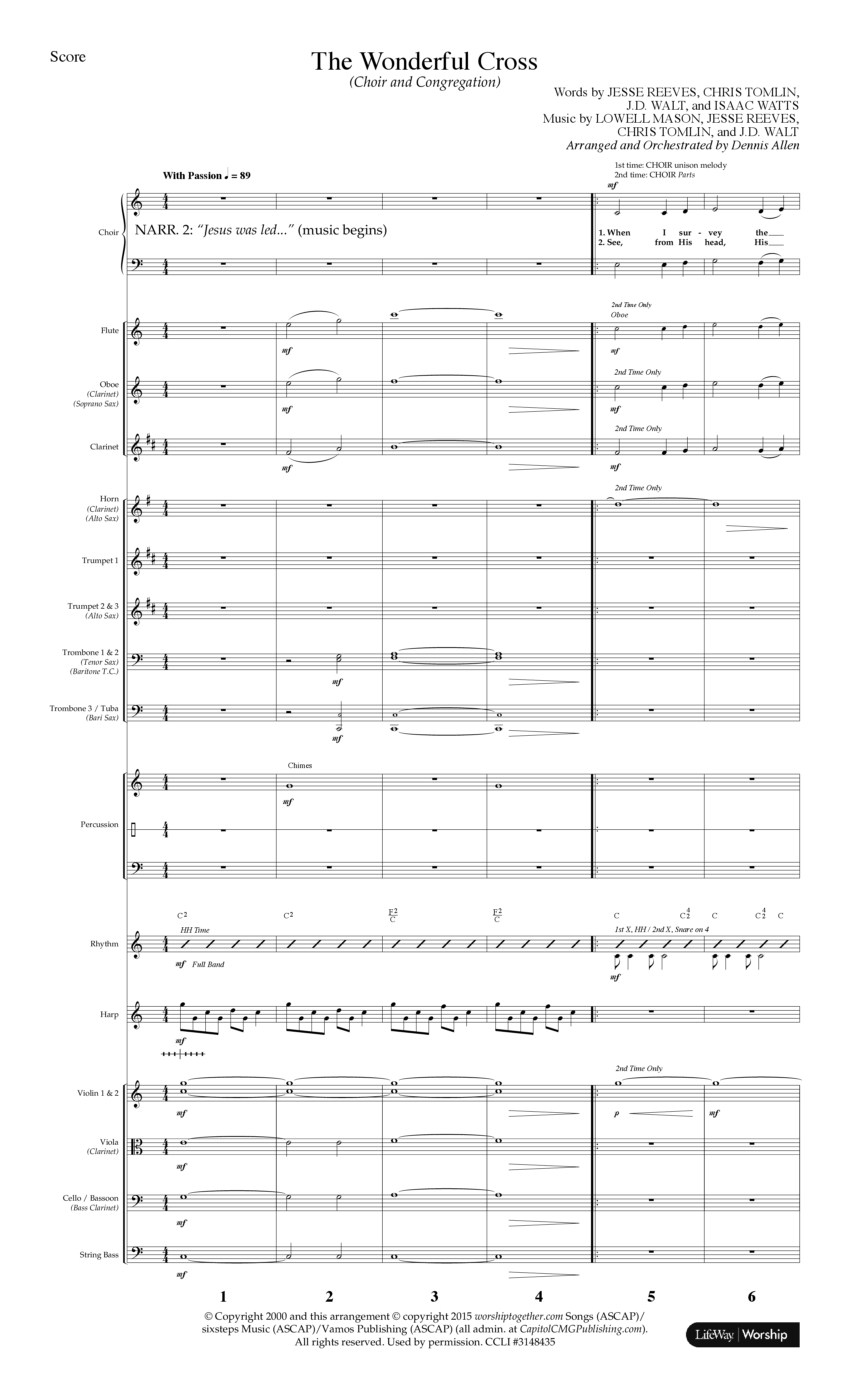 Behold The Lamb (7 Song Choral Collection) Song 4 (Orchestration) (Lifeway Choral / Arr. Dennis Allen)