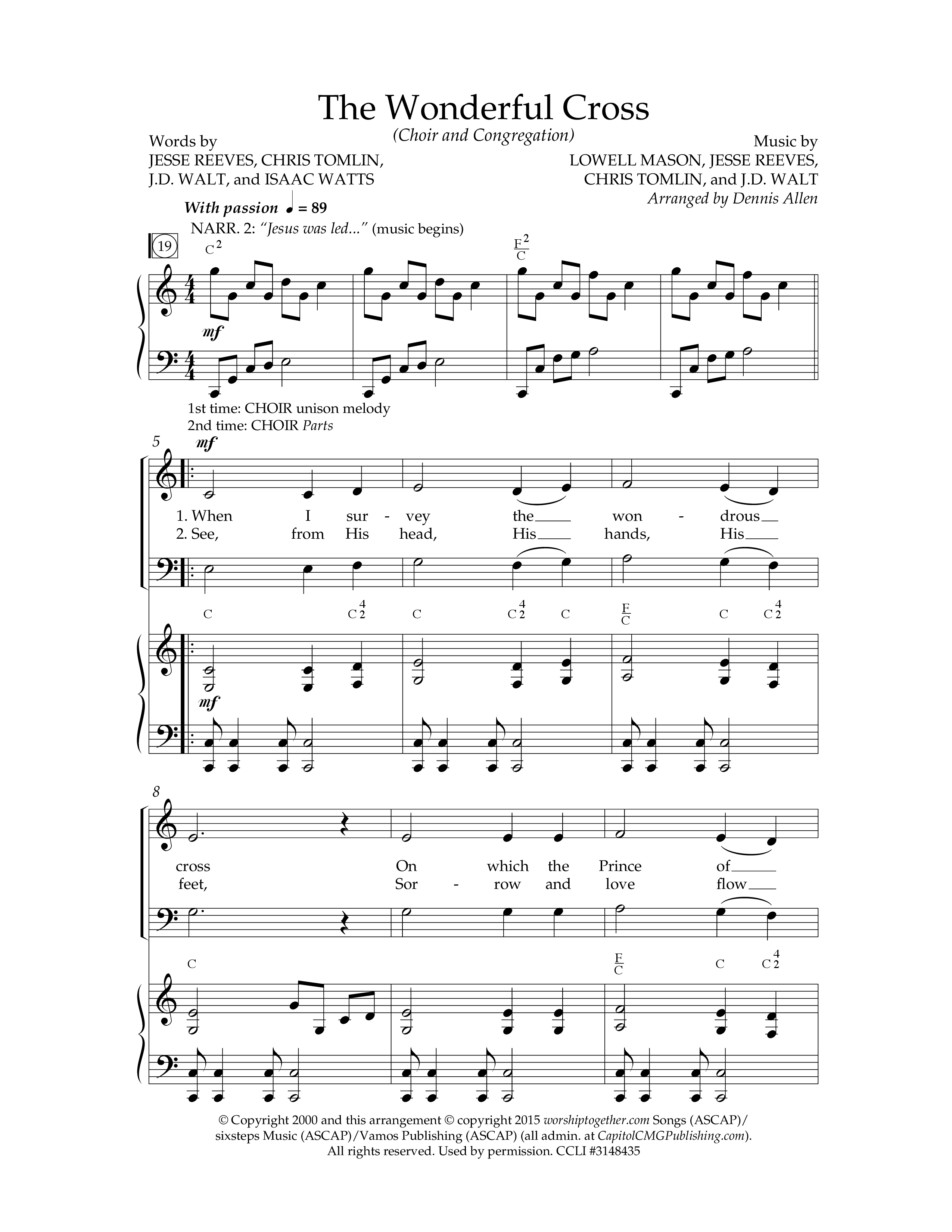 Behold The Lamb (7 Song Choral Collection) Song 4 (Piano SATB) (Lifeway Choral / Arr. Dennis Allen)