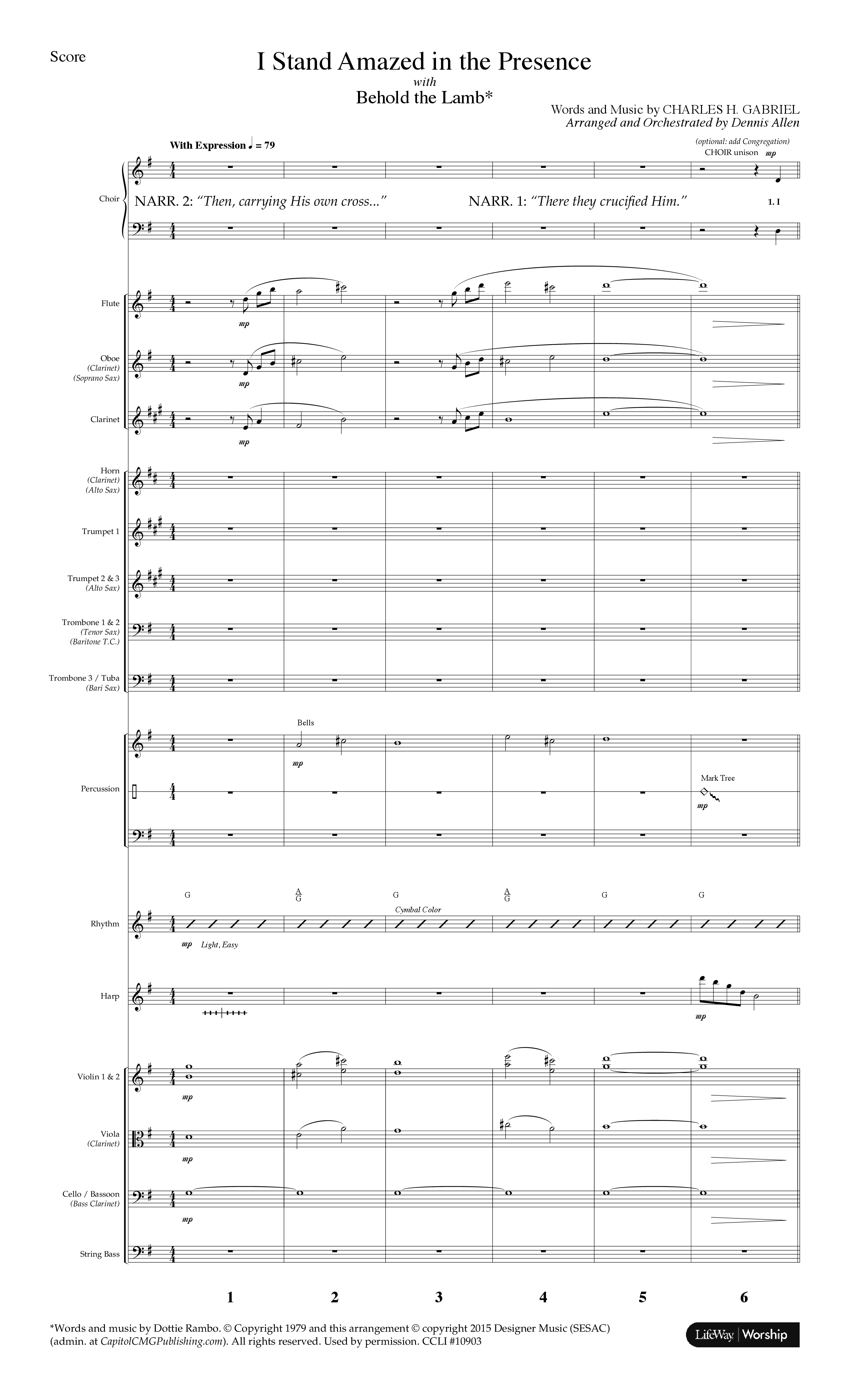 Behold The Lamb (7 Song Choral Collection) Song 5 (Orchestration) (Lifeway Choral / Arr. Dennis Allen)