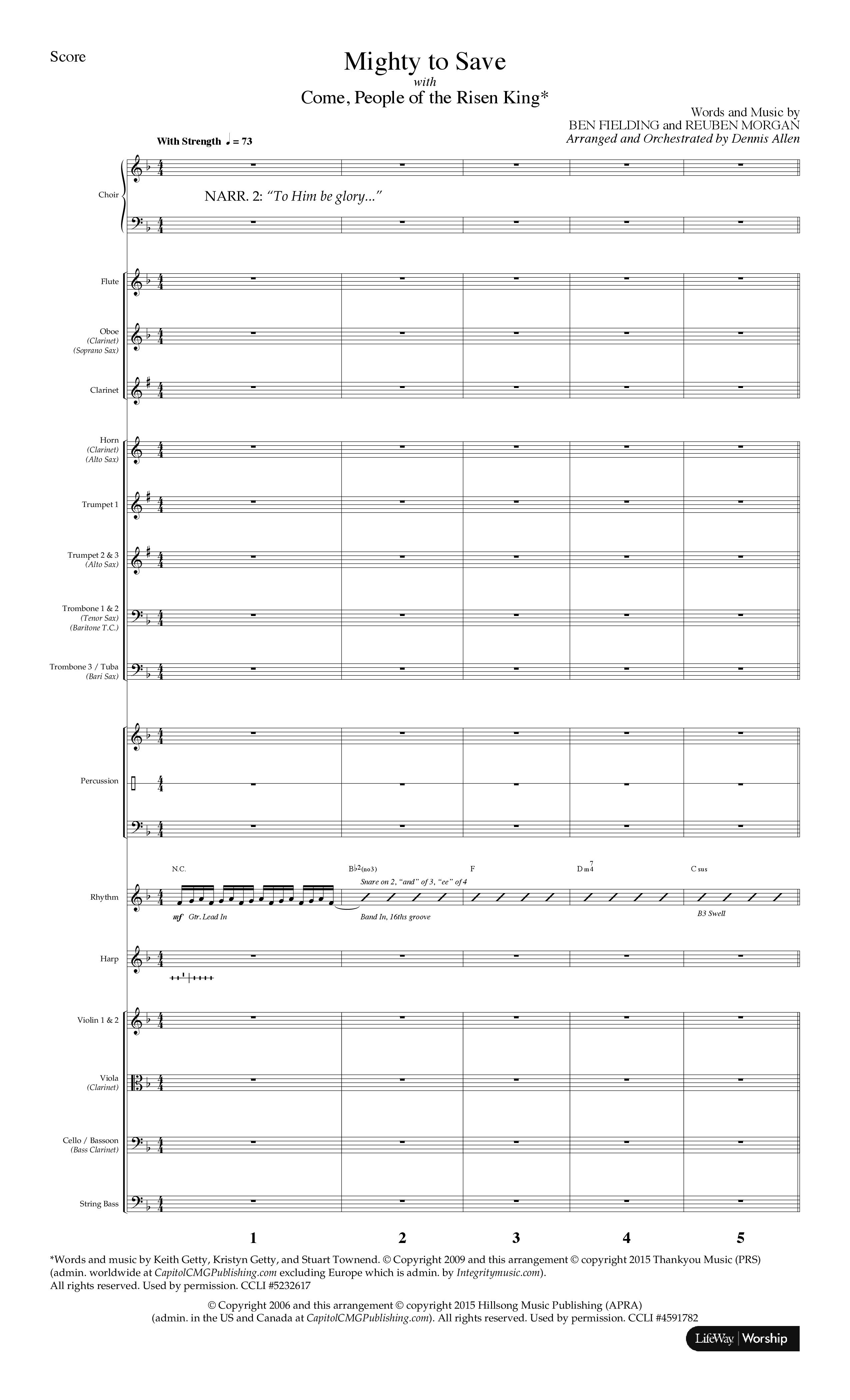 Behold The Lamb (7 Song Choral Collection) Song 7 (Orchestration) (Lifeway Choral / Arr. Dennis Allen)