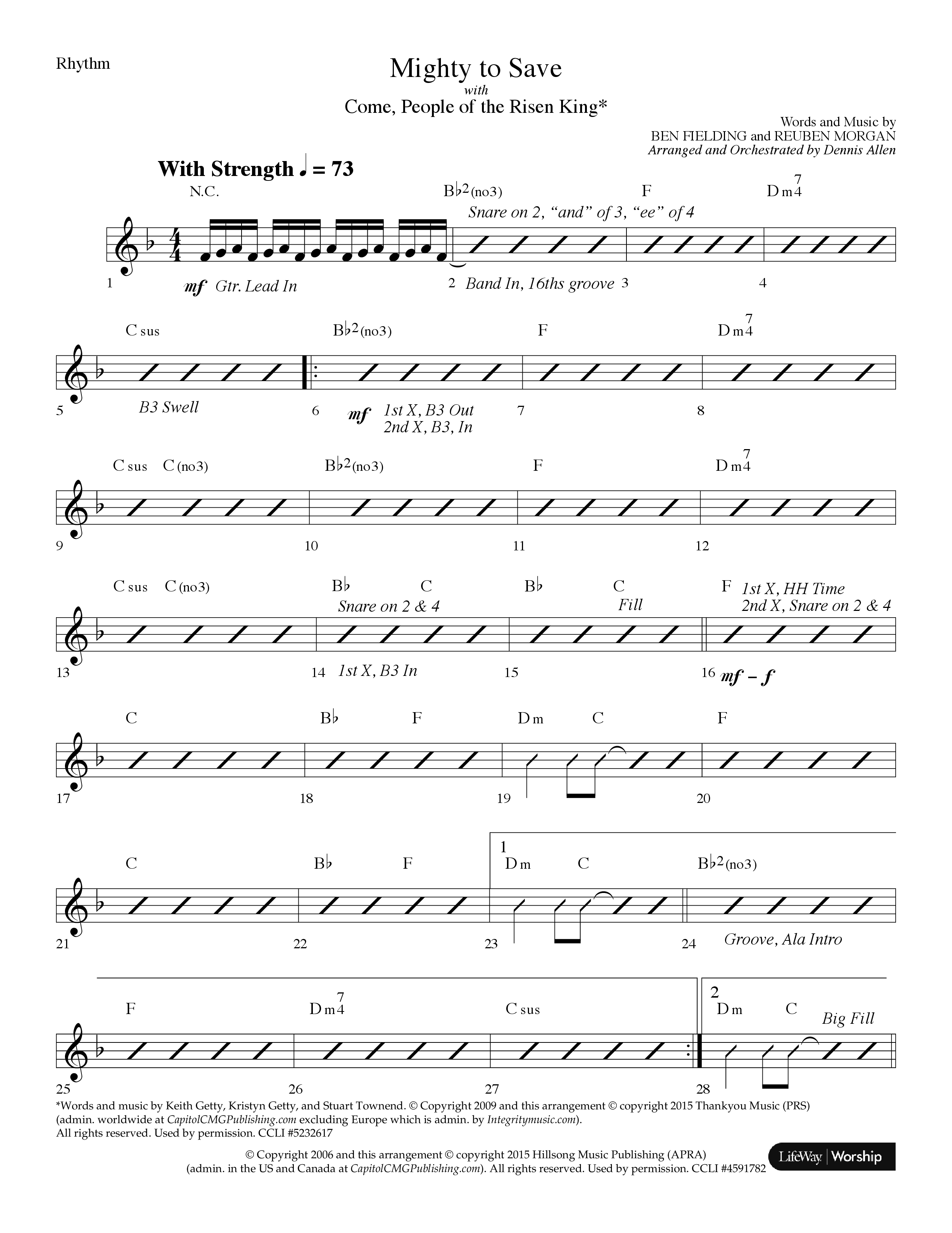 Behold The Lamb (7 Song Choral Collection) Song 7 (Rhythm) (Lifeway Choral / Arr. Dennis Allen)