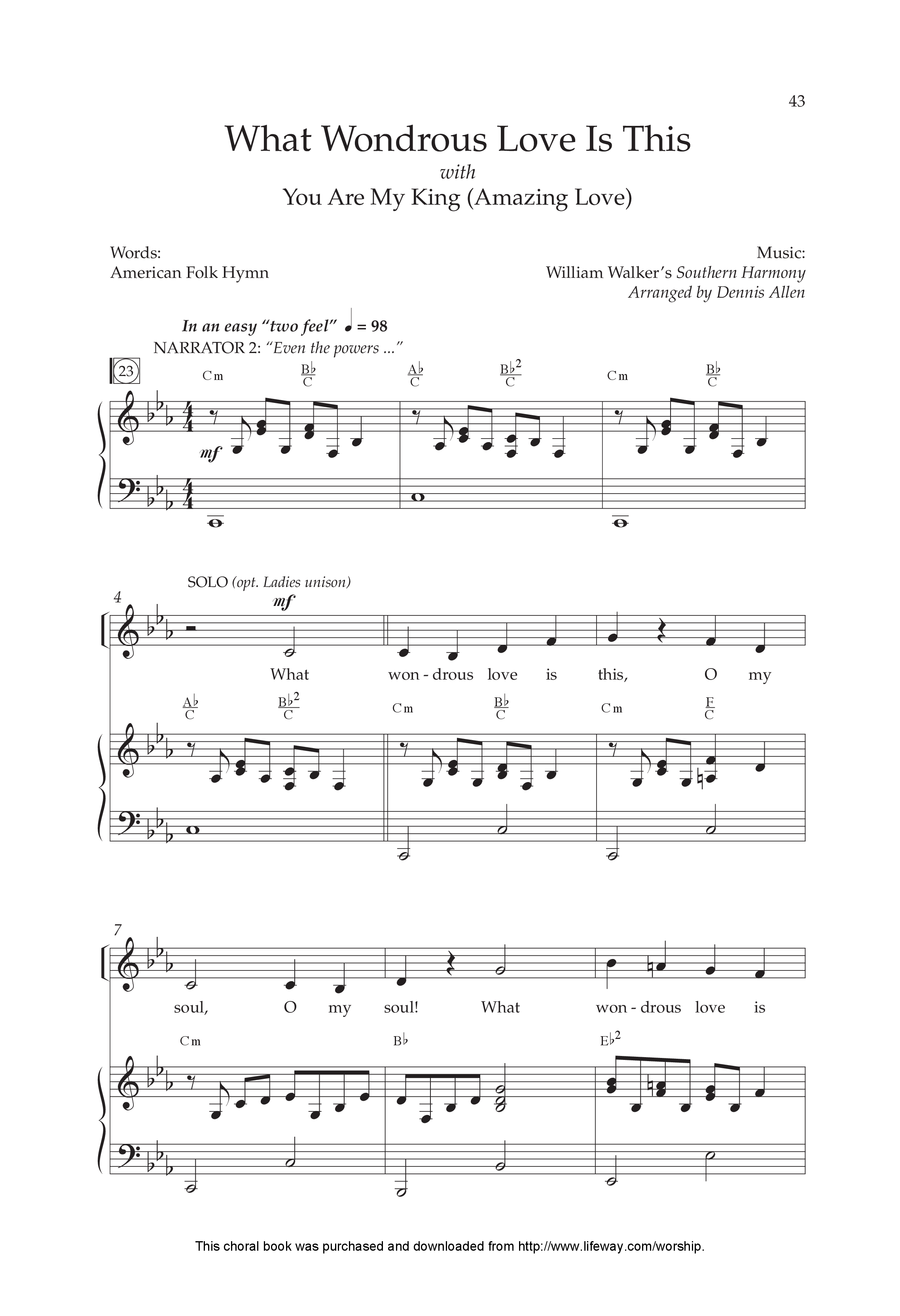 King Of Kings (7 Song Choral Collection) Song 4 (Piano SATB) (Lifeway Choral / Arr. Dennis Allen)