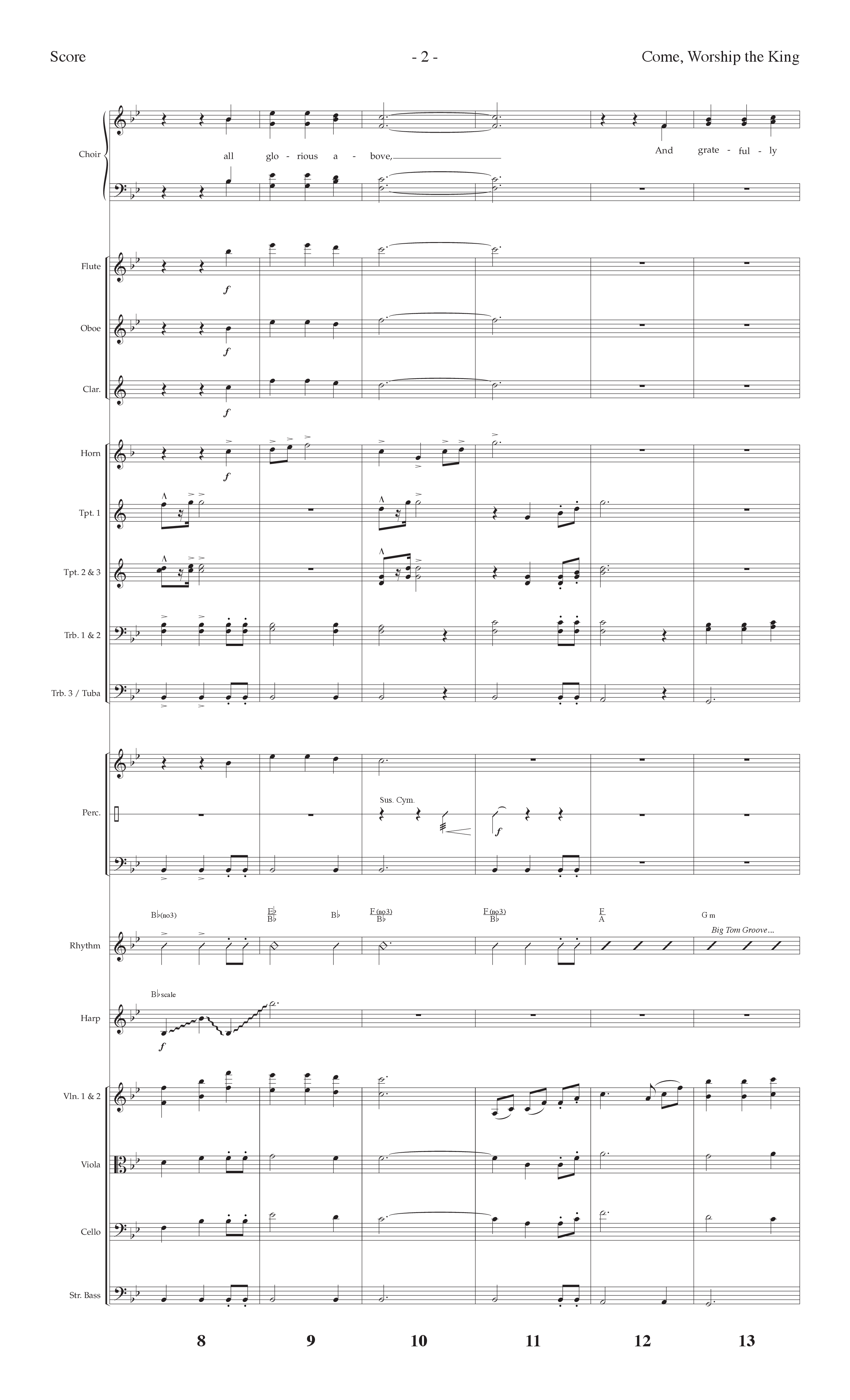 Come Worship The King (Choral Anthem SATB) Conductor's Score (Lifeway Choral / Arr. Dennis Allen)