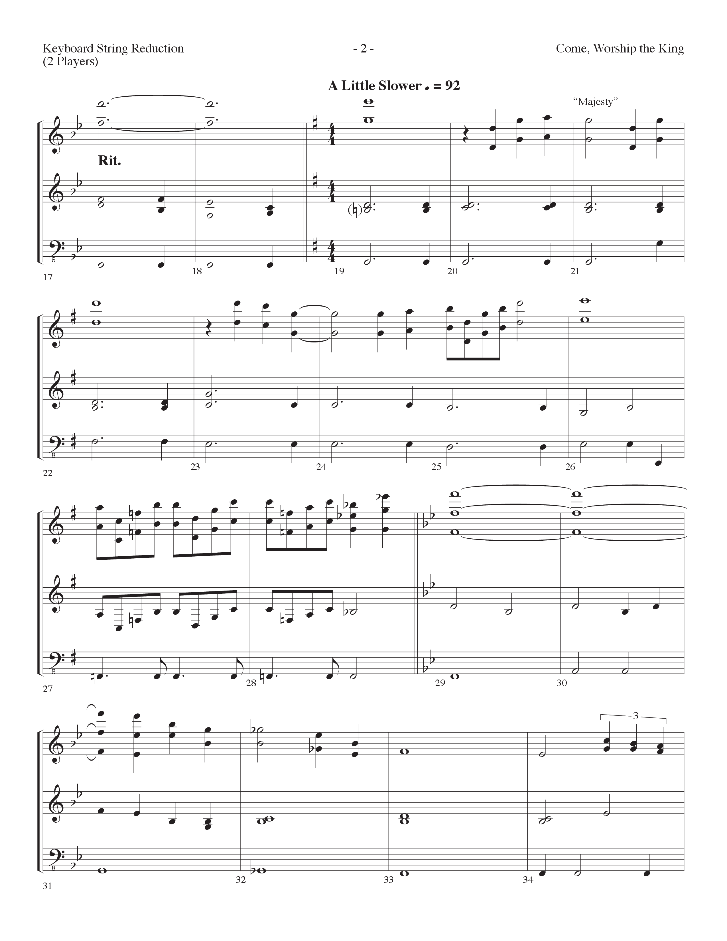 Come Worship The King (Choral Anthem SATB) String Reduction (Lifeway Choral / Arr. Dennis Allen)