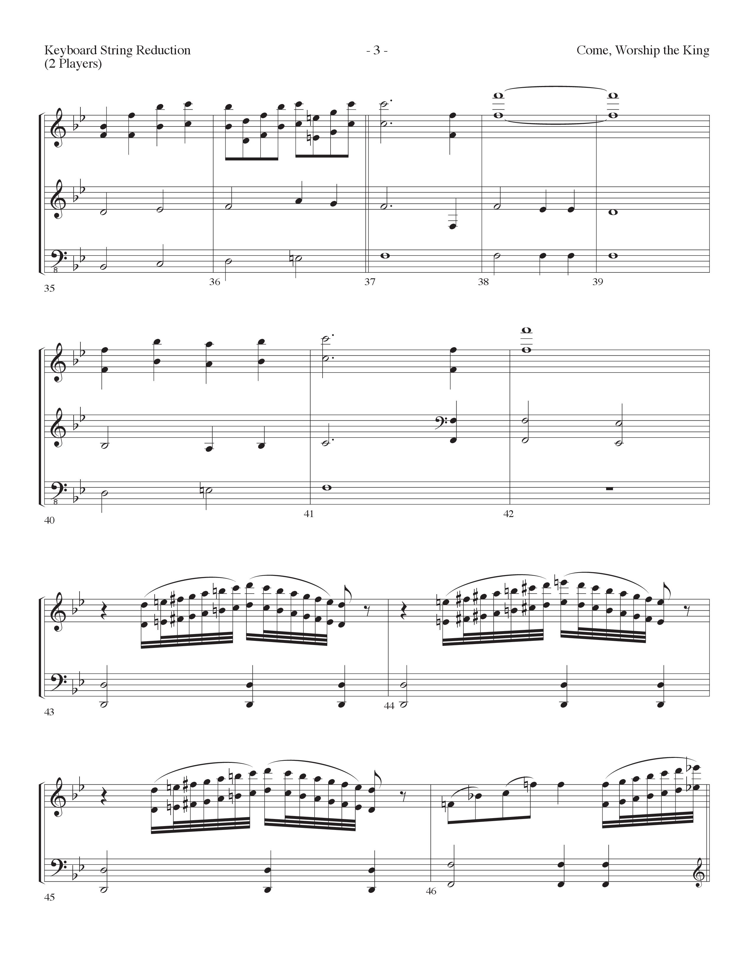 Come Worship The King (Choral Anthem SATB) String Reduction (Lifeway Choral / Arr. Dennis Allen)