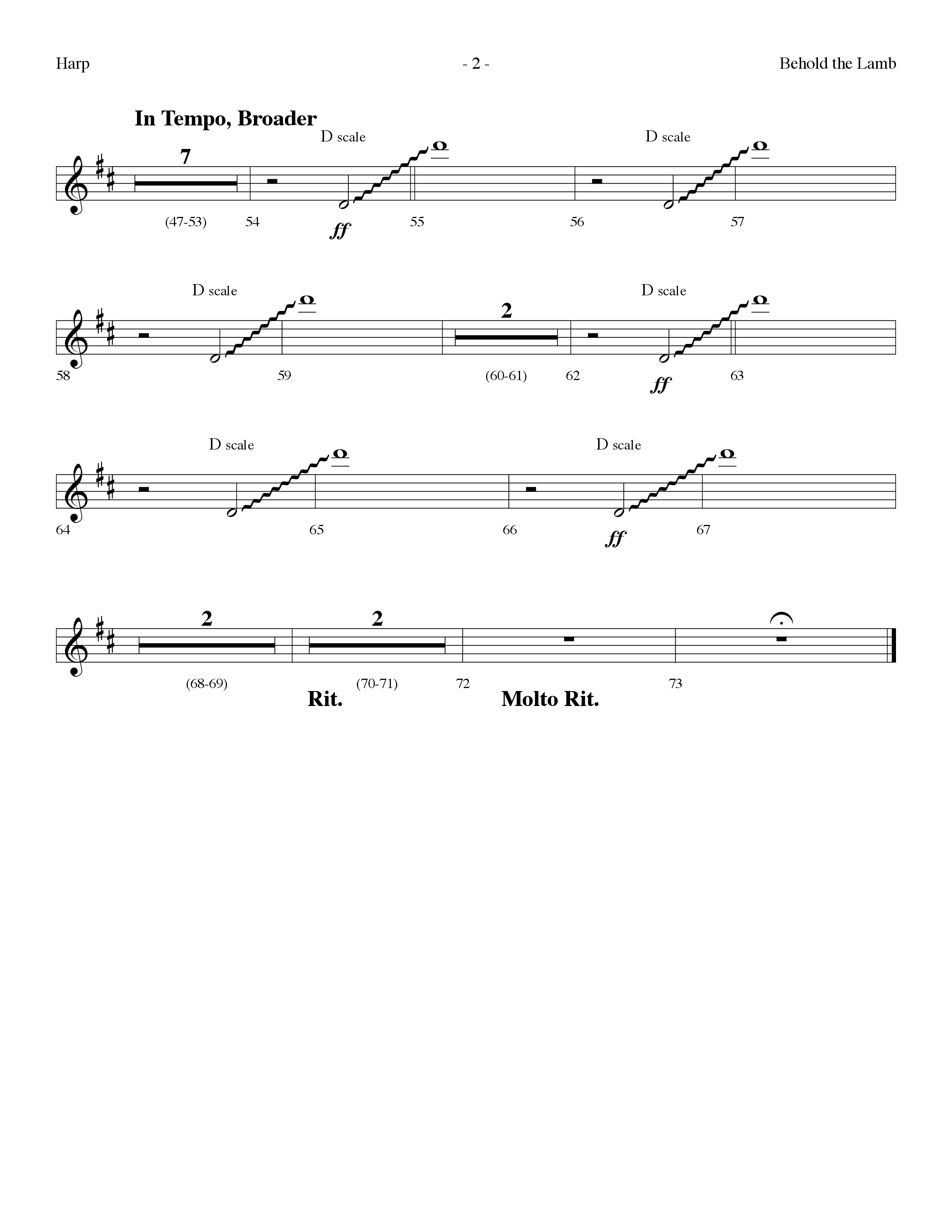 Behold The Lamb (Communion Hymn) (Choral Anthem SATB) Harp (Lifeway Choral / Arr. Dennis Allen)