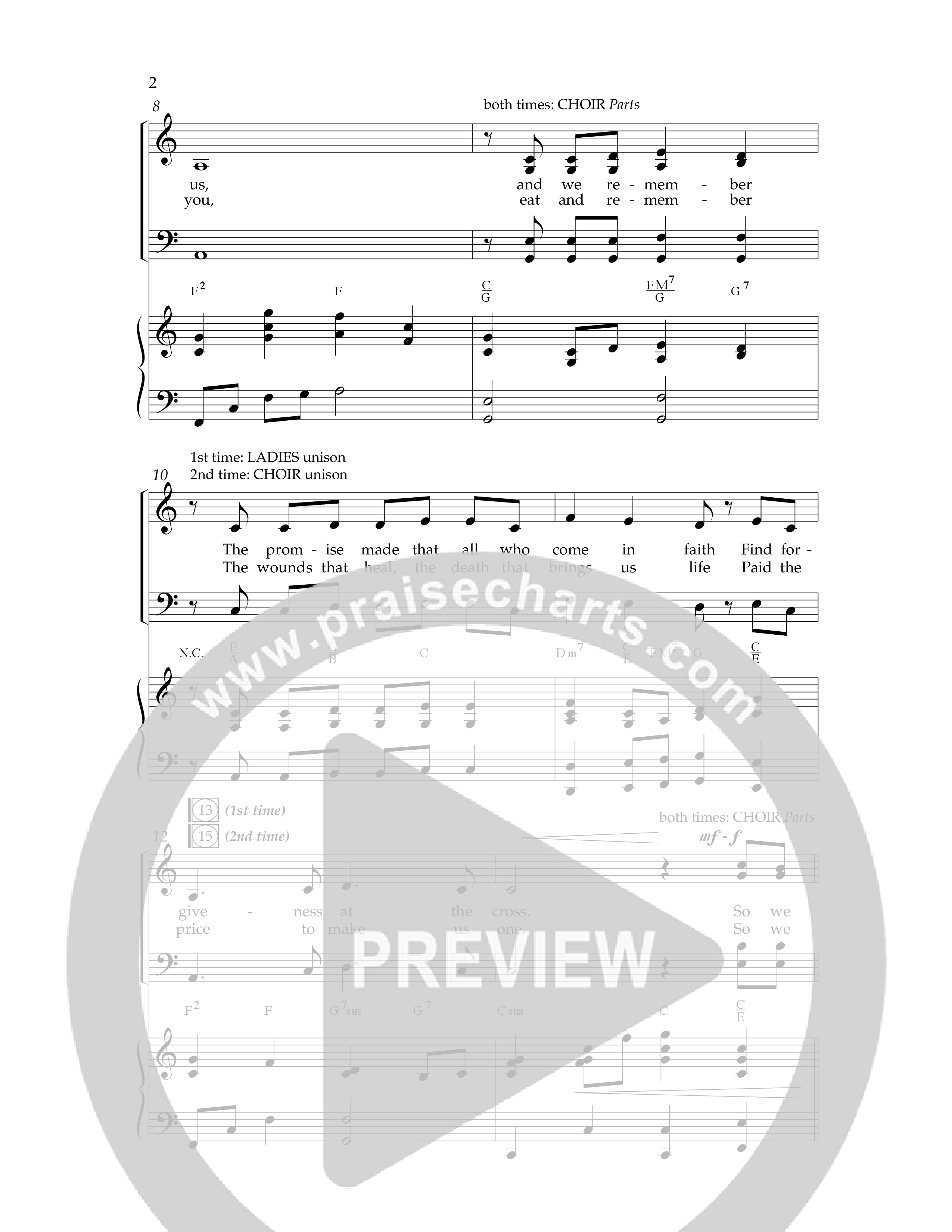 Behold The Lamb (Communion Hymn) (Choral Anthem SATB) Anthem (SATB/Piano) (Lifeway Choral / Arr. Dennis Allen)