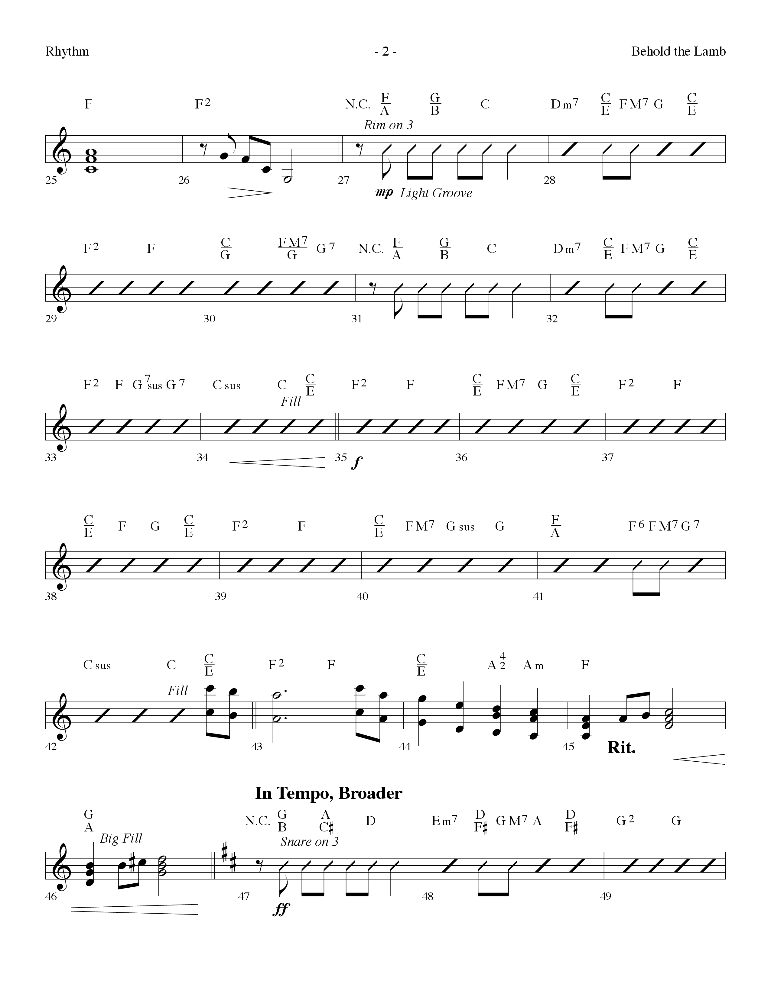 Behold The Lamb (Communion Hymn) (Choral Anthem SATB) Rhythm Chart (Lifeway Choral / Arr. Dennis Allen)