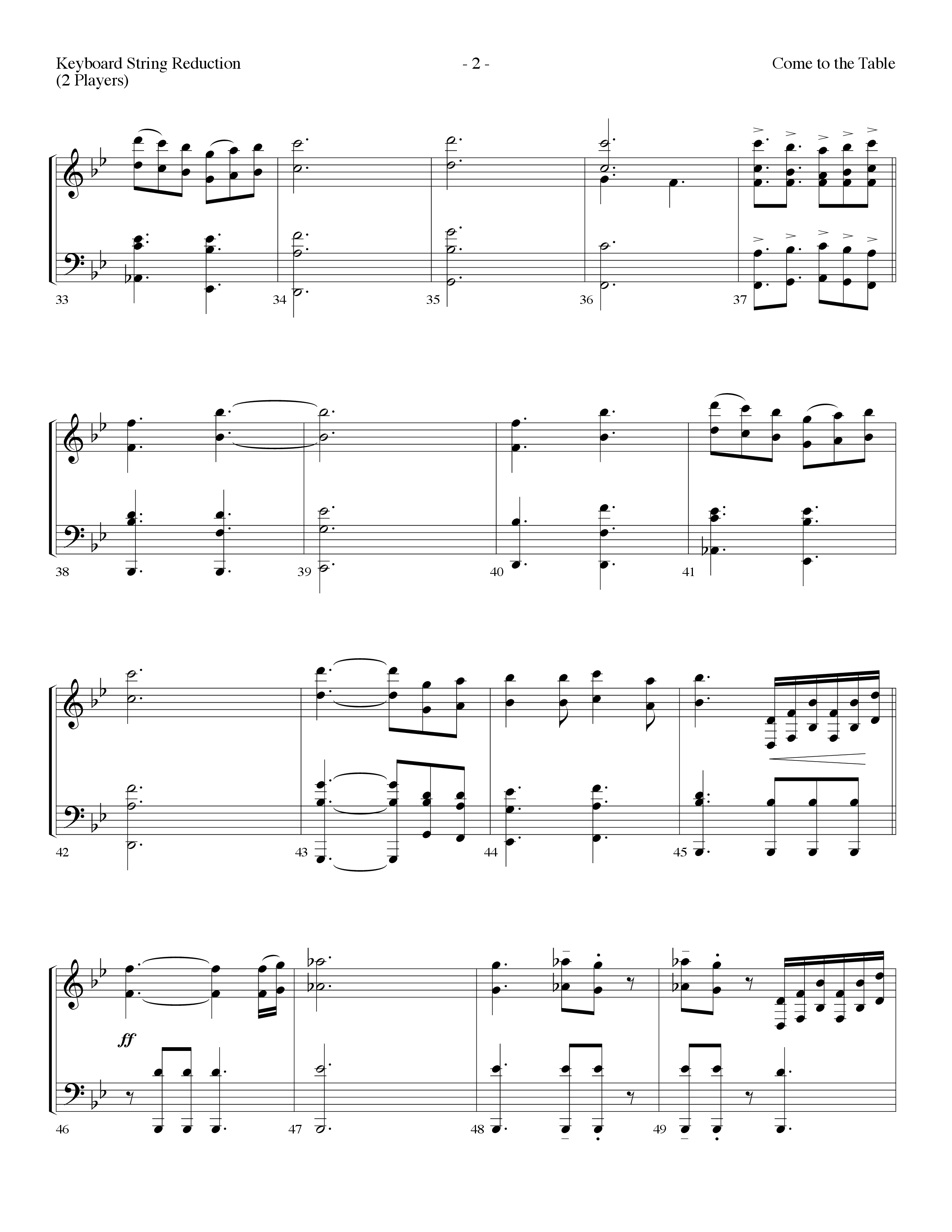 Come To The Table (Choral Anthem SATB) String Reduction (Lifeway Choral / Arr. Dennis Allen)