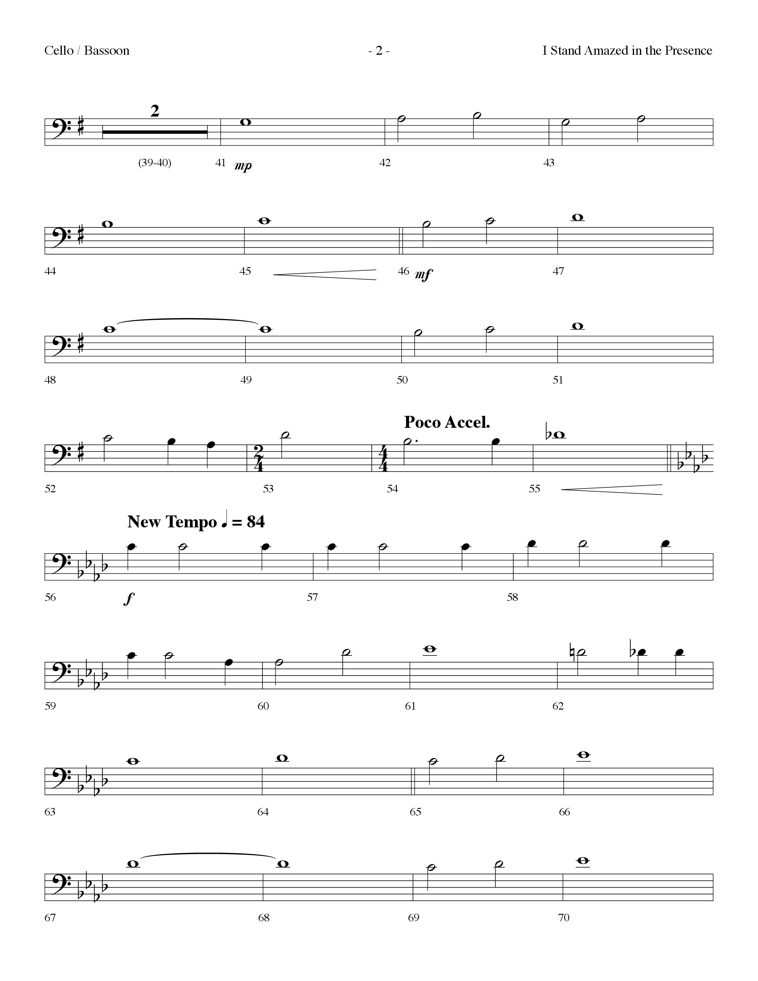 I Stand Amazed In The Presence (with Behold The Lamb) (Choral Anthem SATB) Cello (Lifeway Choral / Arr. Dennis Allen)