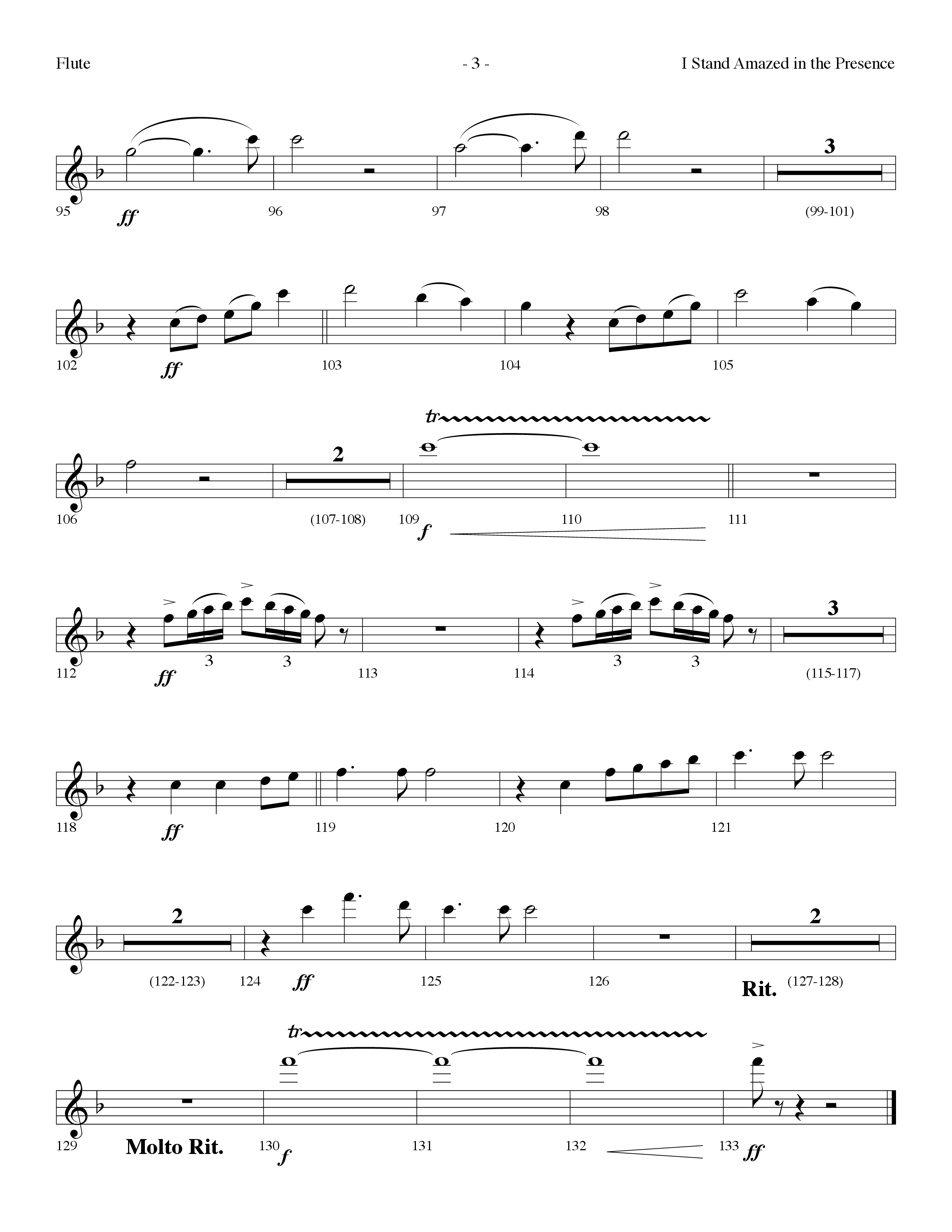 I Stand Amazed In The Presence (with Behold The Lamb) (Choral Anthem SATB) Flute (Lifeway Choral / Arr. Dennis Allen)