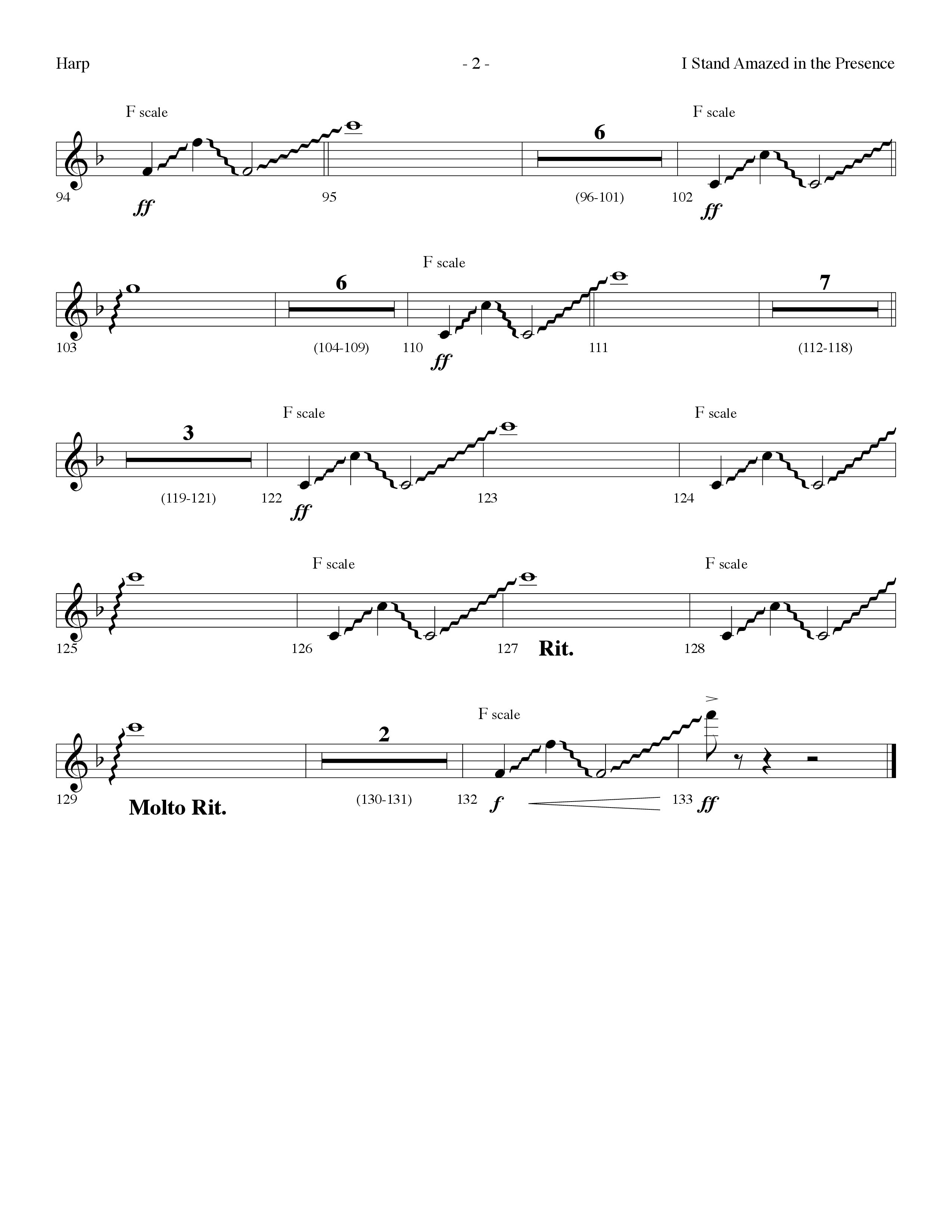 I Stand Amazed In The Presence (with Behold The Lamb) (Choral Anthem SATB) Harp (Lifeway Choral / Arr. Dennis Allen)