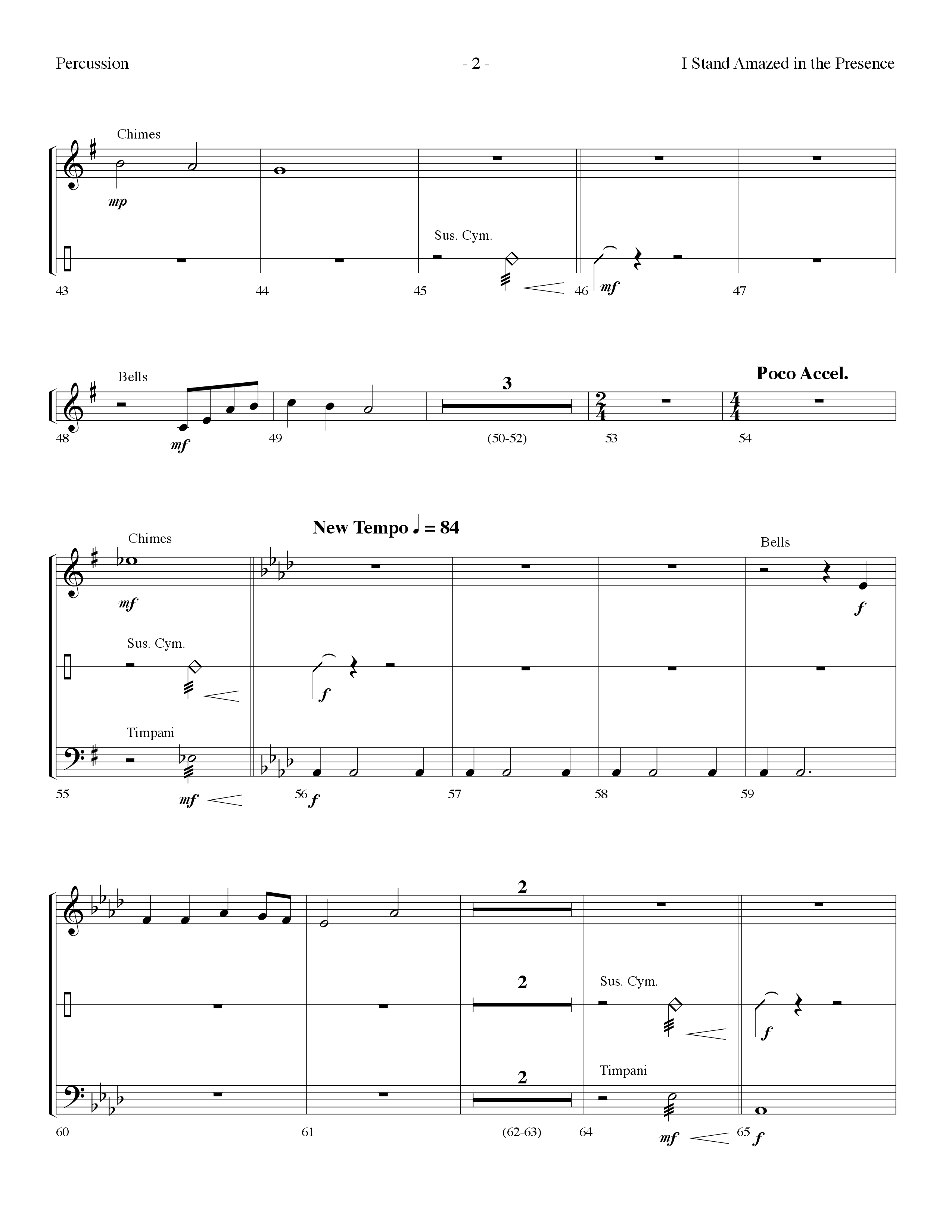 I Stand Amazed In The Presence (with Behold The Lamb) (Choral Anthem SATB) Percussion (Lifeway Choral / Arr. Dennis Allen)