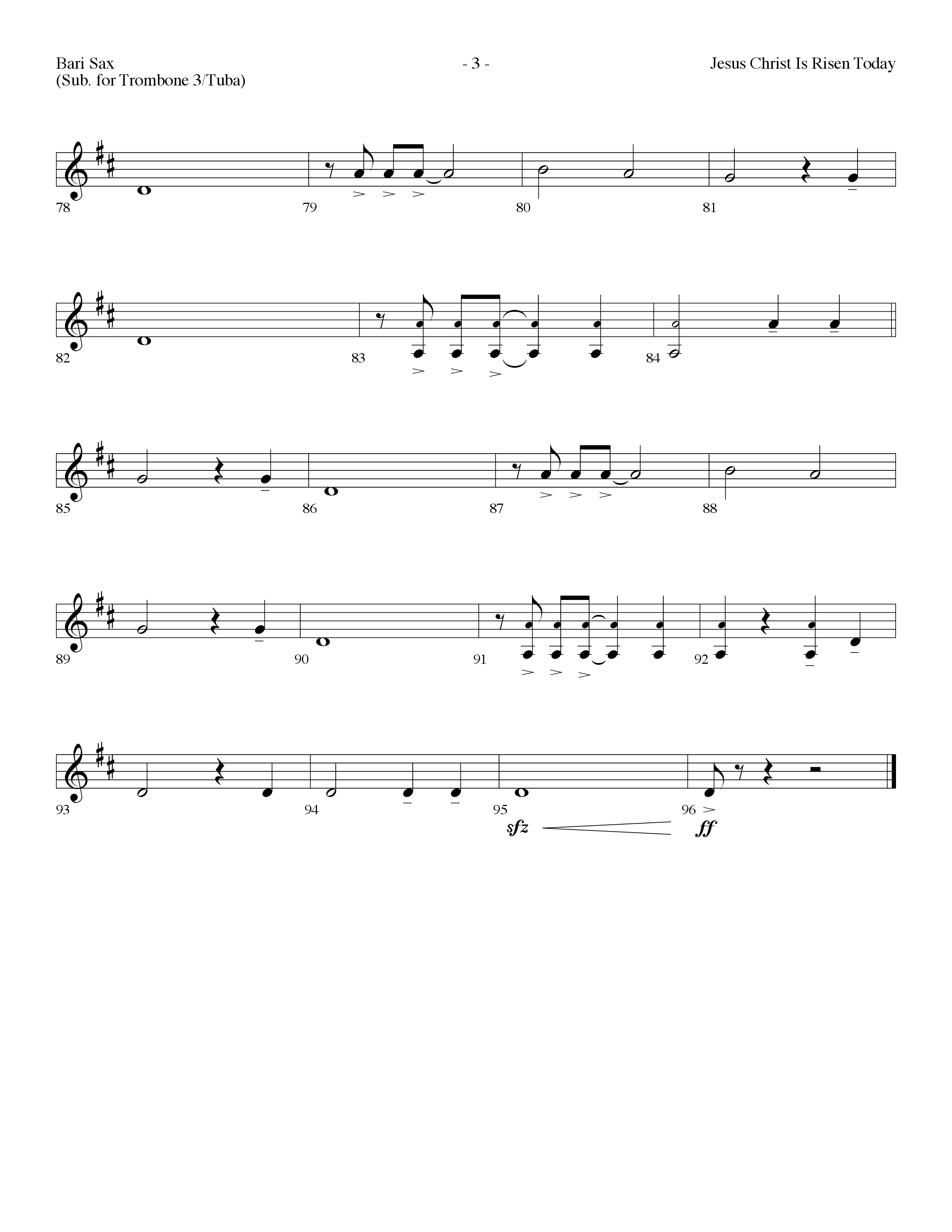 Jesus Christ Is Risen Today (with All Hail King Jesus) (Choral Anthem SATB) Bari Sax (Lifeway Worship / Arr. Dennis Allen)