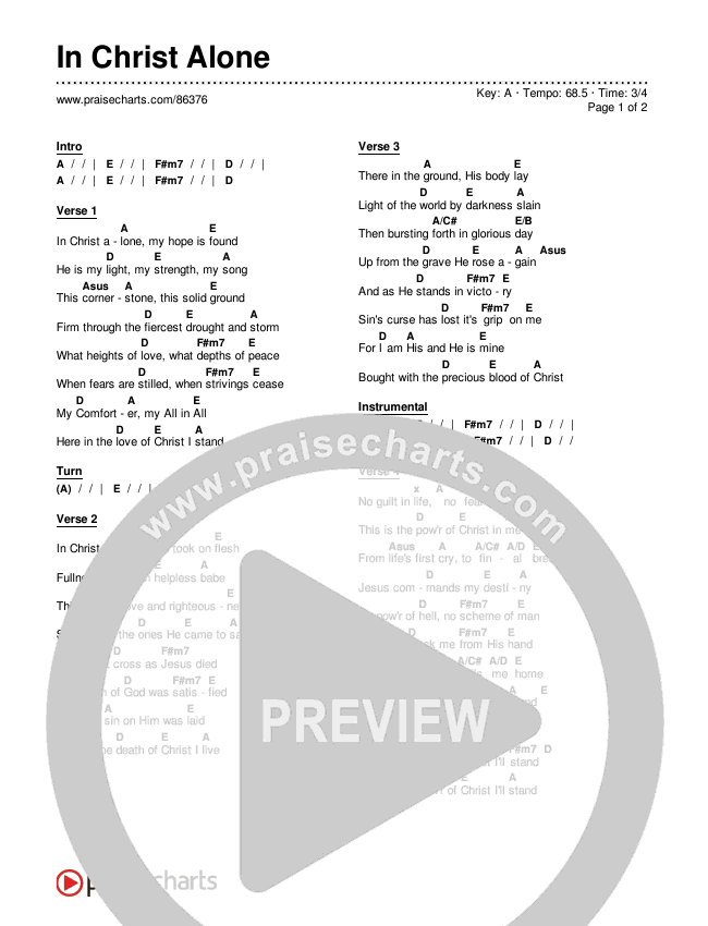 In Christ Alone (Choral/SATB) Chords & Lyrics (Lily Cottrell / Arr. Travis Cottrell / Orch. Mason Brown)