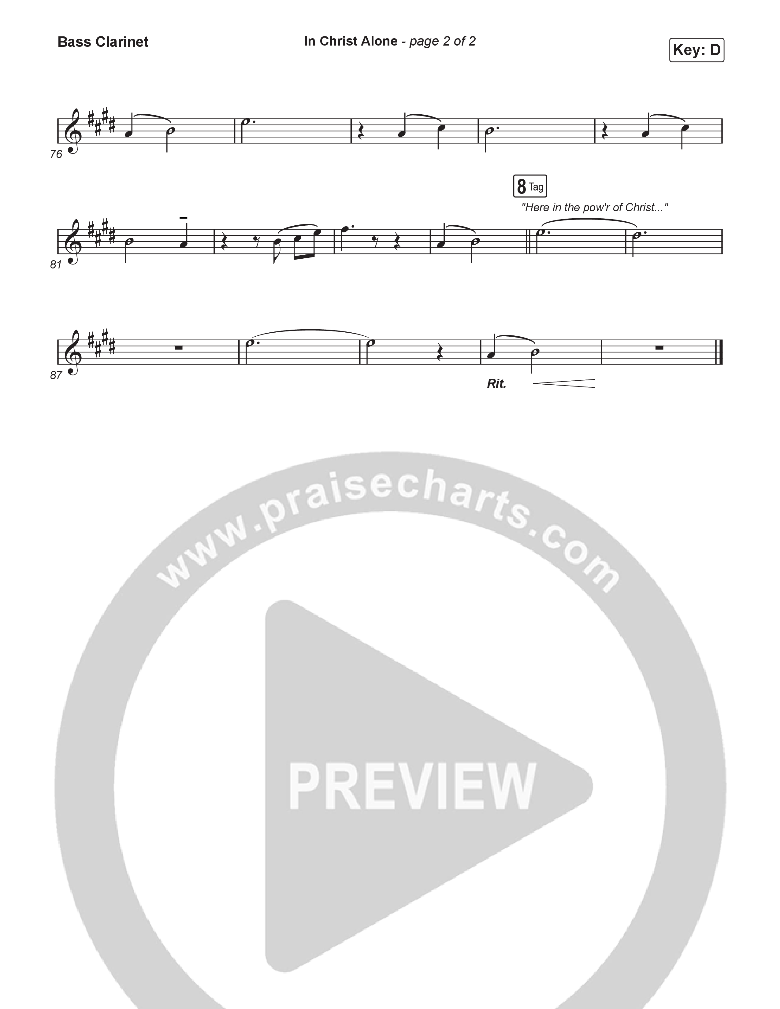 In Christ Alone (Choral/SATB) Bass Clarinet (Lily Cottrell / Arr. Travis Cottrell / Orch. Mason Brown)