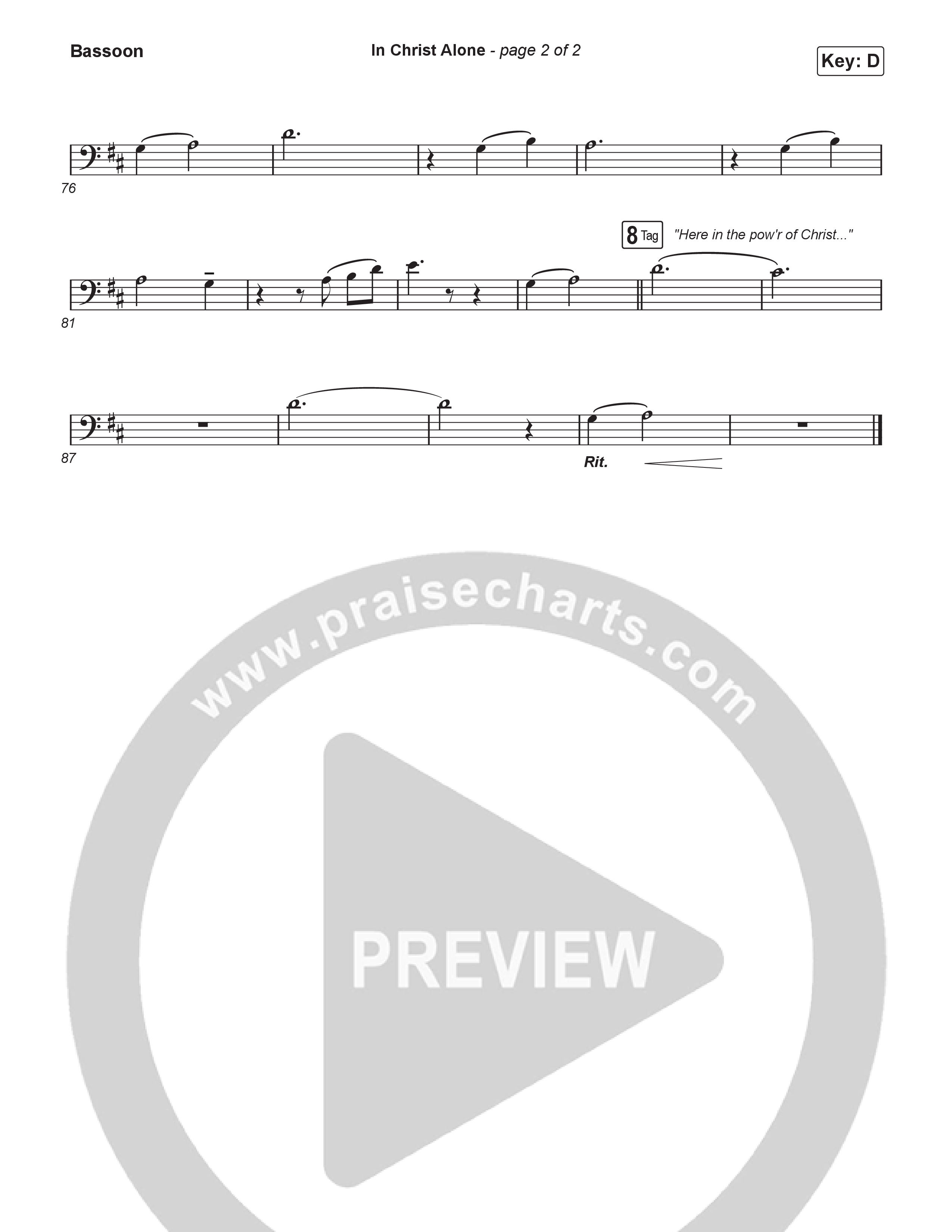 In Christ Alone (Choral/SATB) Bassoon (Lily Cottrell / Arr. Travis Cottrell / Orch. Mason Brown)