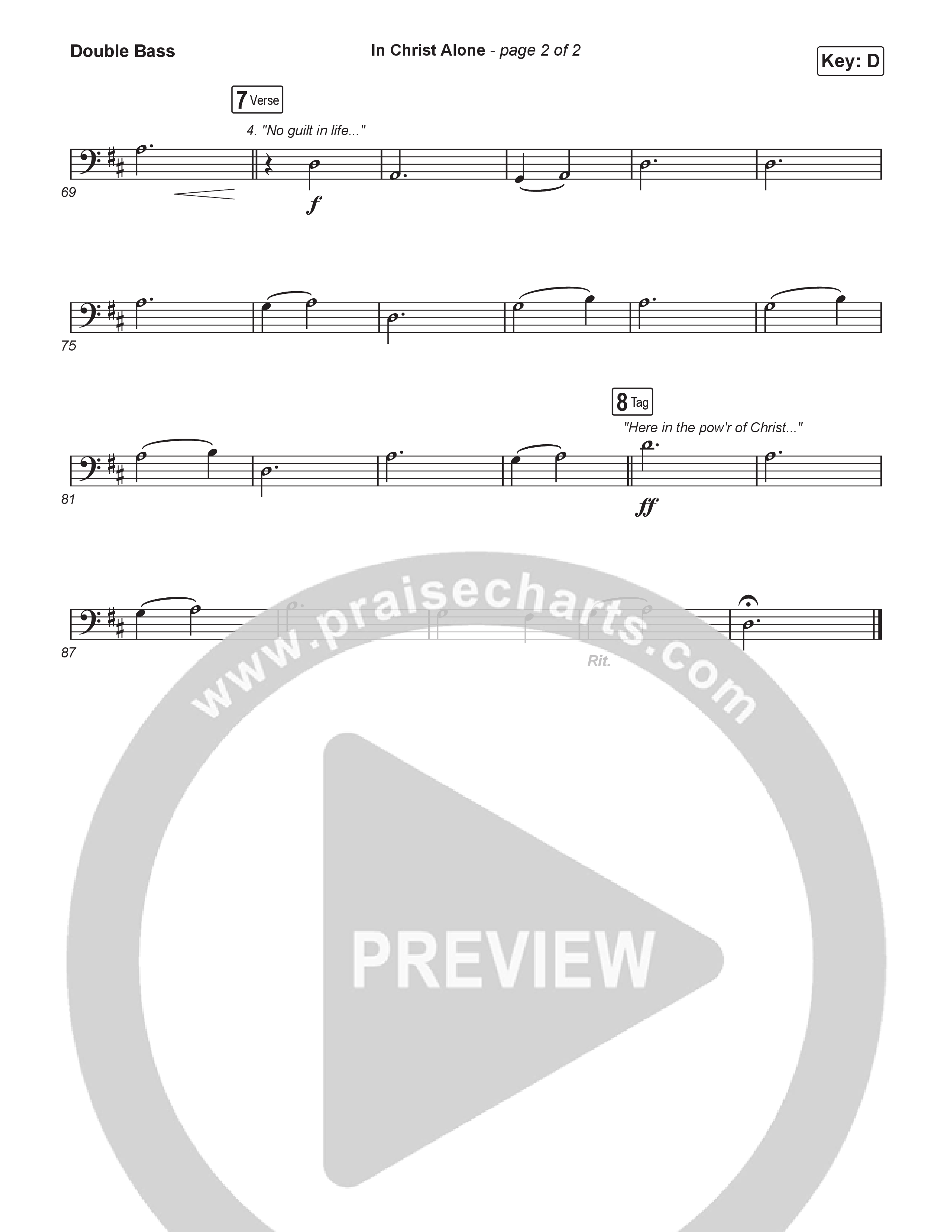 In Christ Alone (Choral/SATB) String Bass (Lily Cottrell / Arr. Travis Cottrell / Orch. Mason Brown)