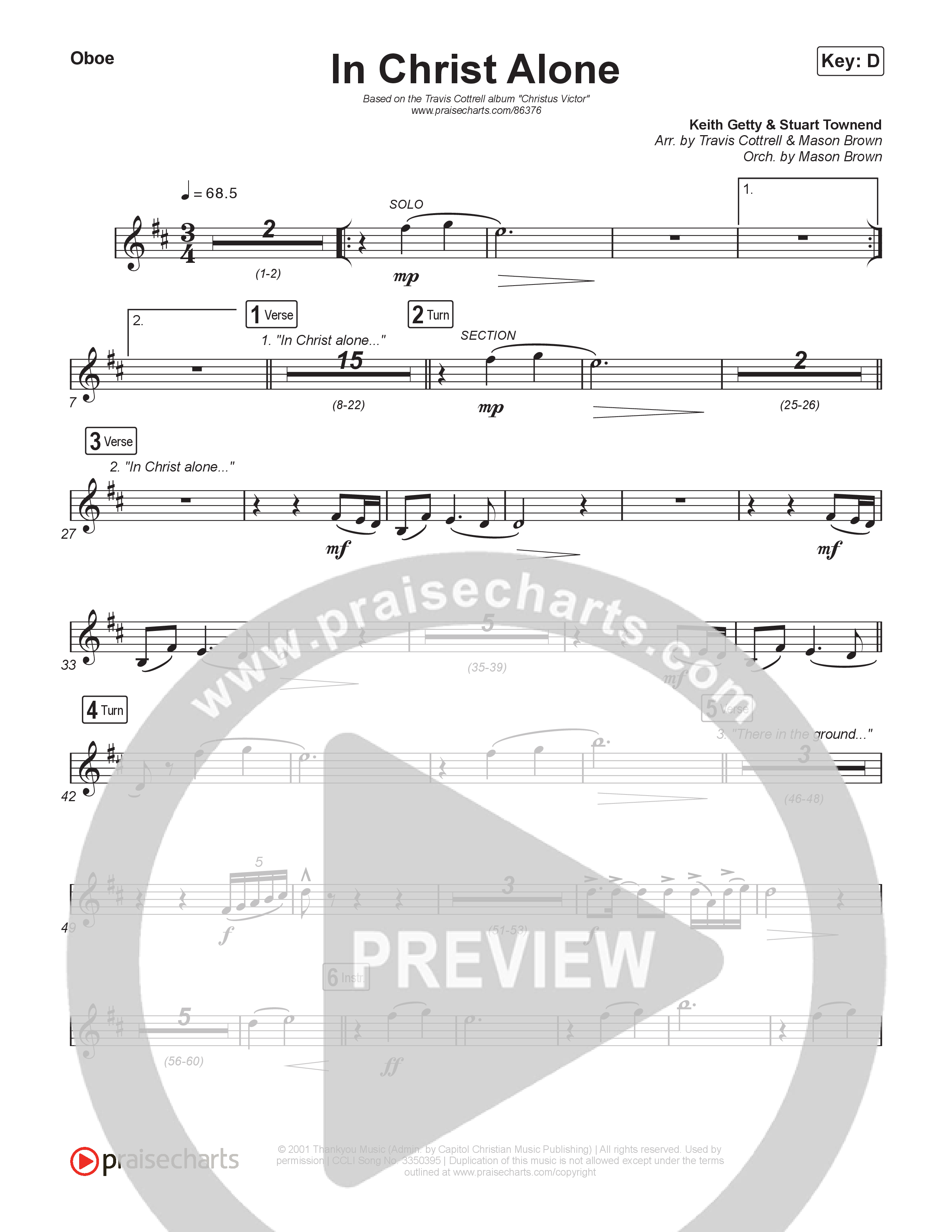 In Christ Alone (Choral/SATB) Wind Pack (Lily Cottrell / Arr. Travis Cottrell / Orch. Mason Brown)