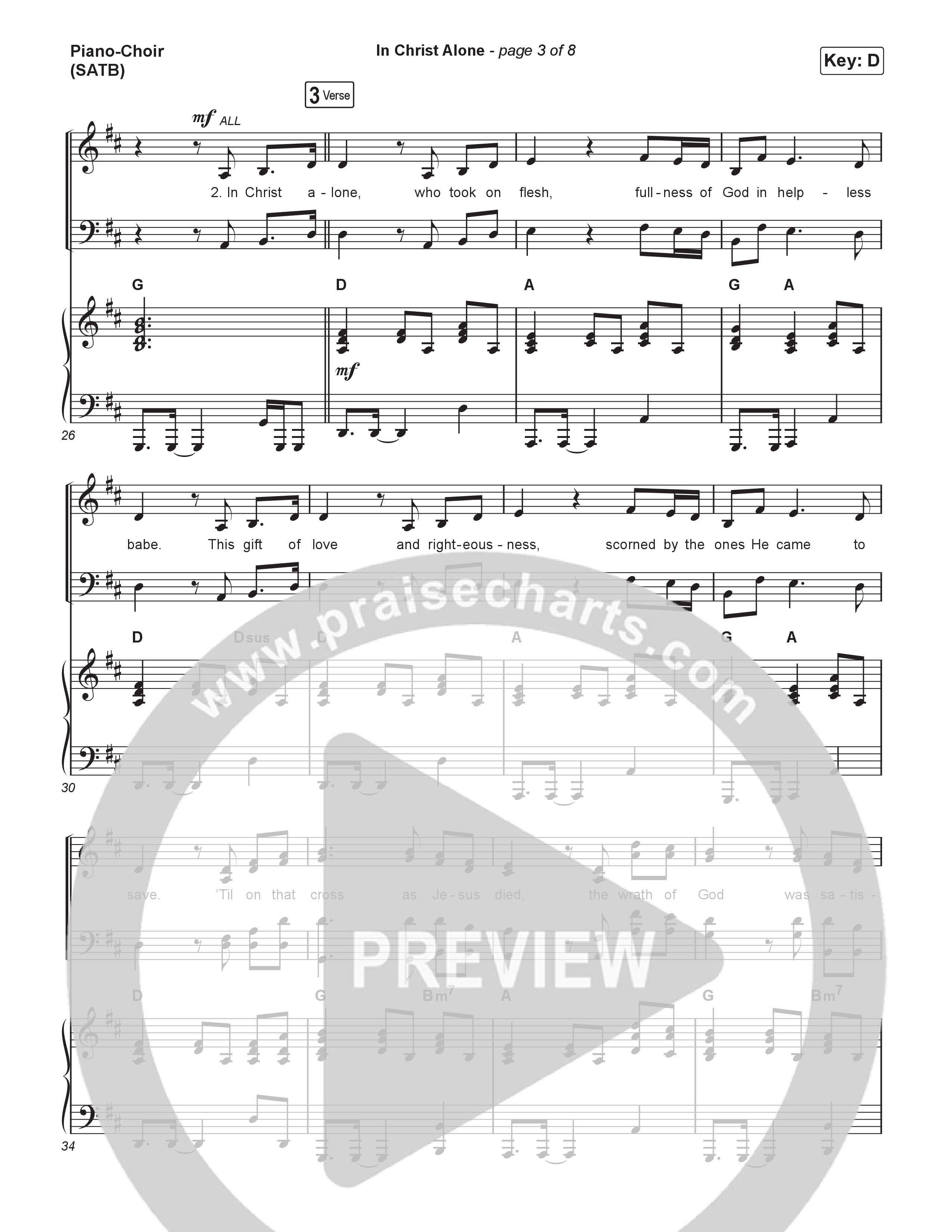 In Christ Alone (Choral/SATB) Piano/Vocal (SATB) (Lily Cottrell / Arr. Travis Cottrell / Orch. Mason Brown)