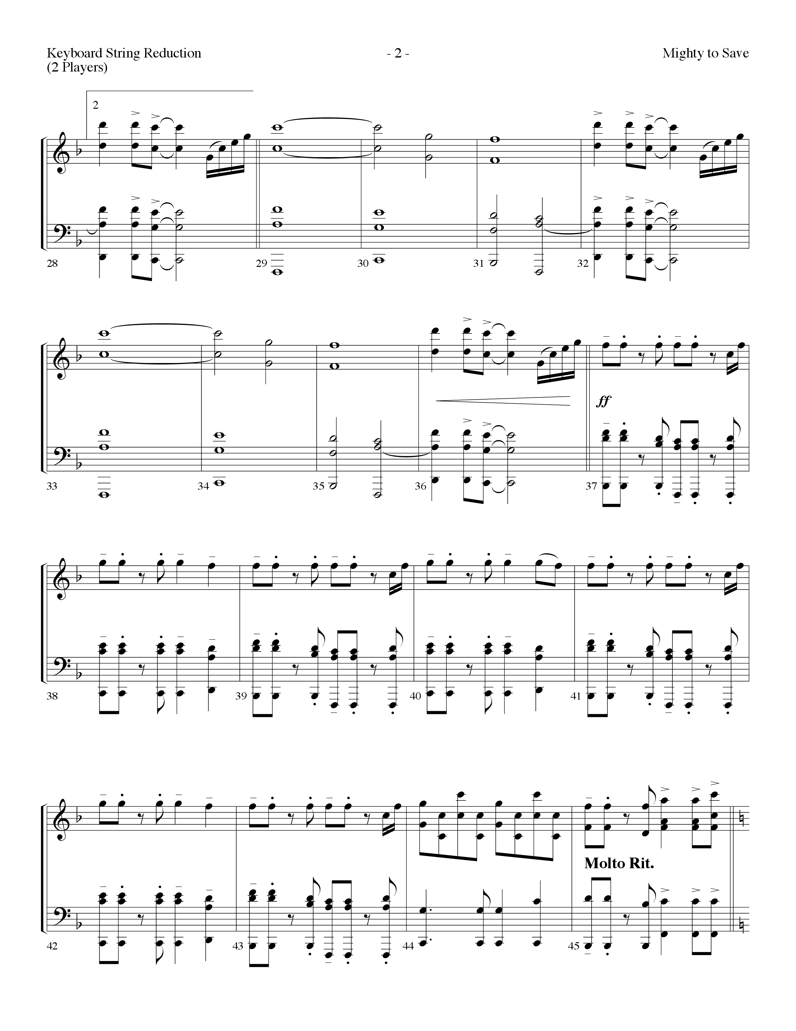 Mighty To Save (with Come People Of The Risen King) (Choral Anthem SATB) String Reduction (Lifeway Choral / Arr. Dennis Allen)