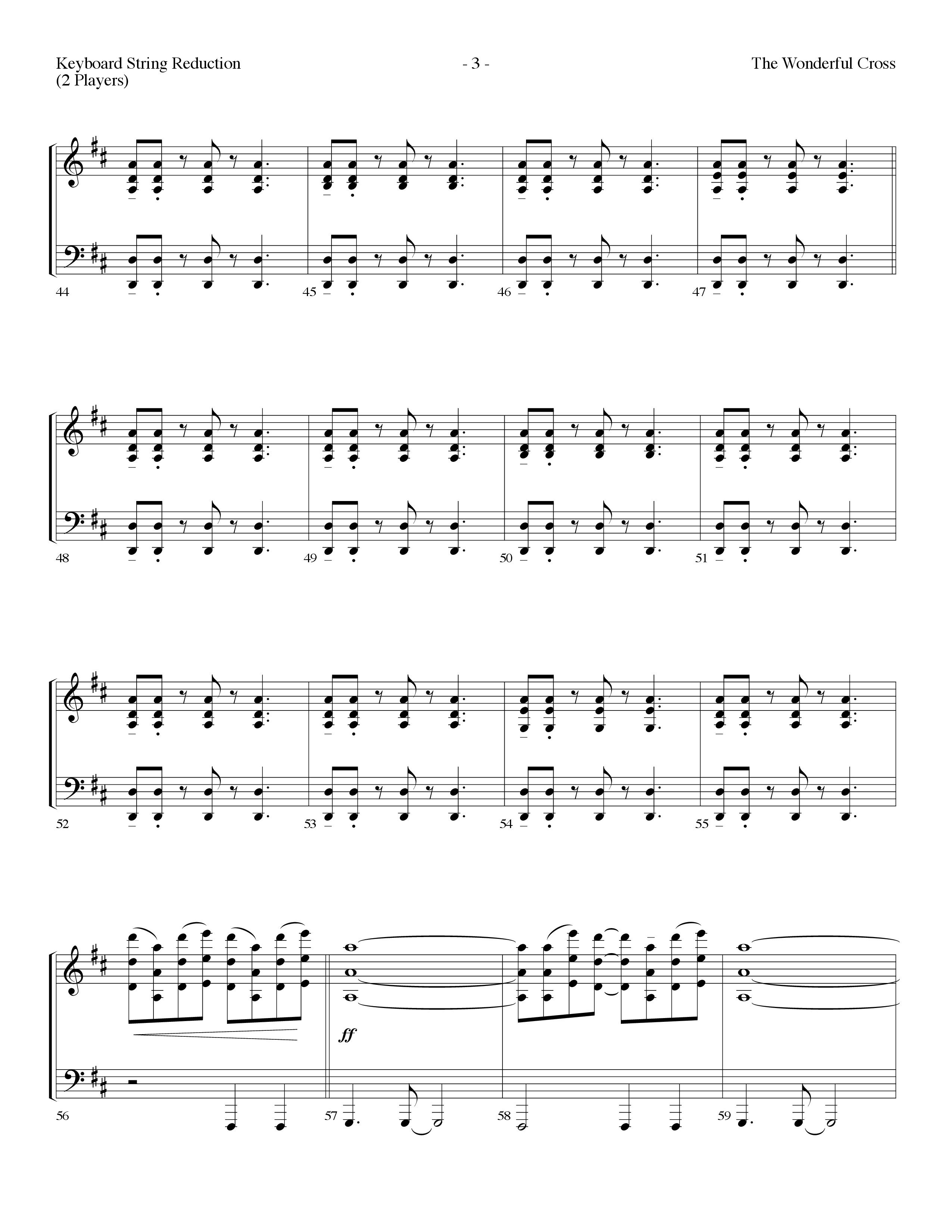 The Wonderful Cross (Choral Anthem SATB) String Reduction (Lifeway Choral / Arr. Dennis Allen)
