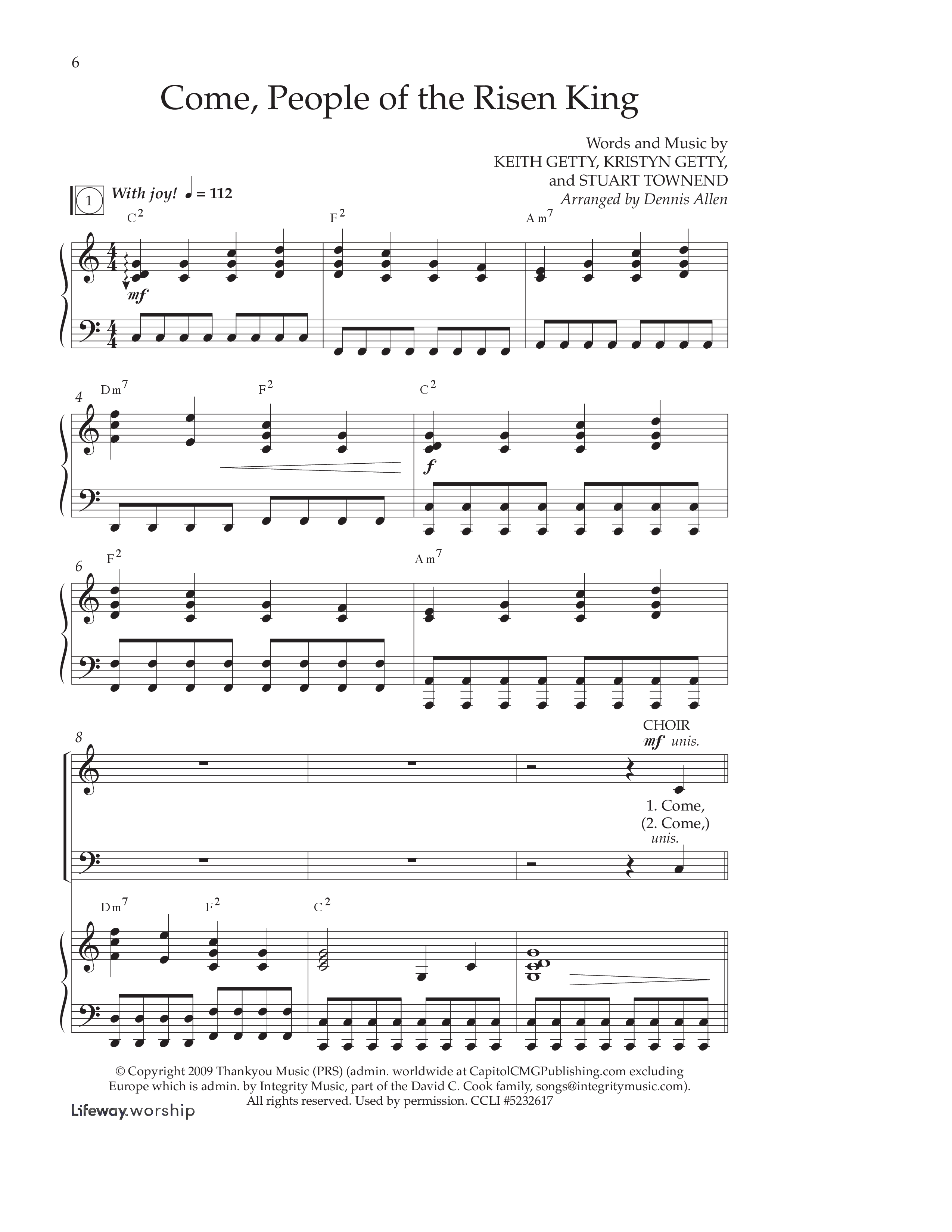 God So Loved The World (6 Song Choral Collection) Song 1 (Piano SATB) (Lifeway Choral / Arr. Dennis Allen)