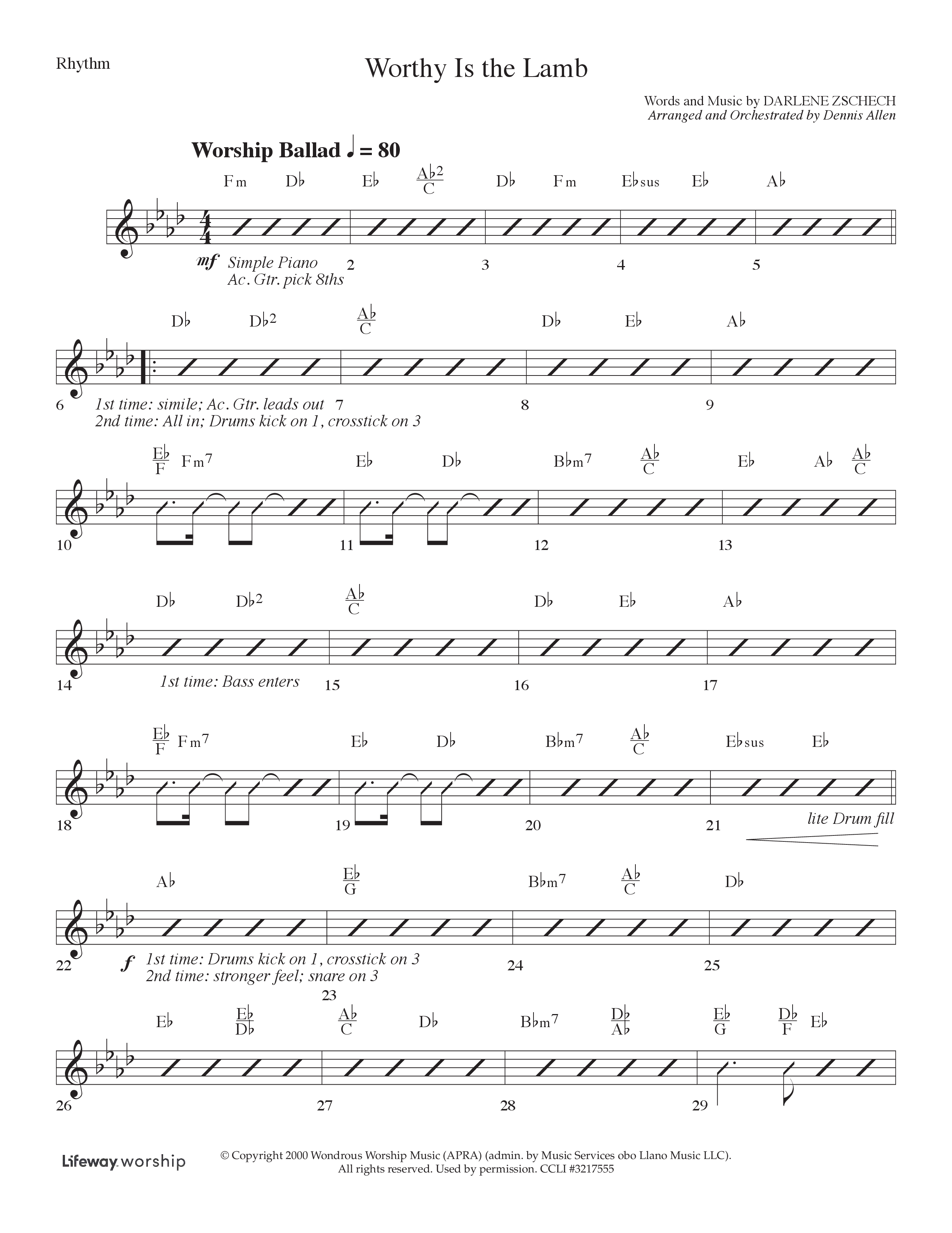 God So Loved The World (6 Song Choral Collection) Song 2 (Lead & Chords) (Lifeway Choral / Arr. Dennis Allen)