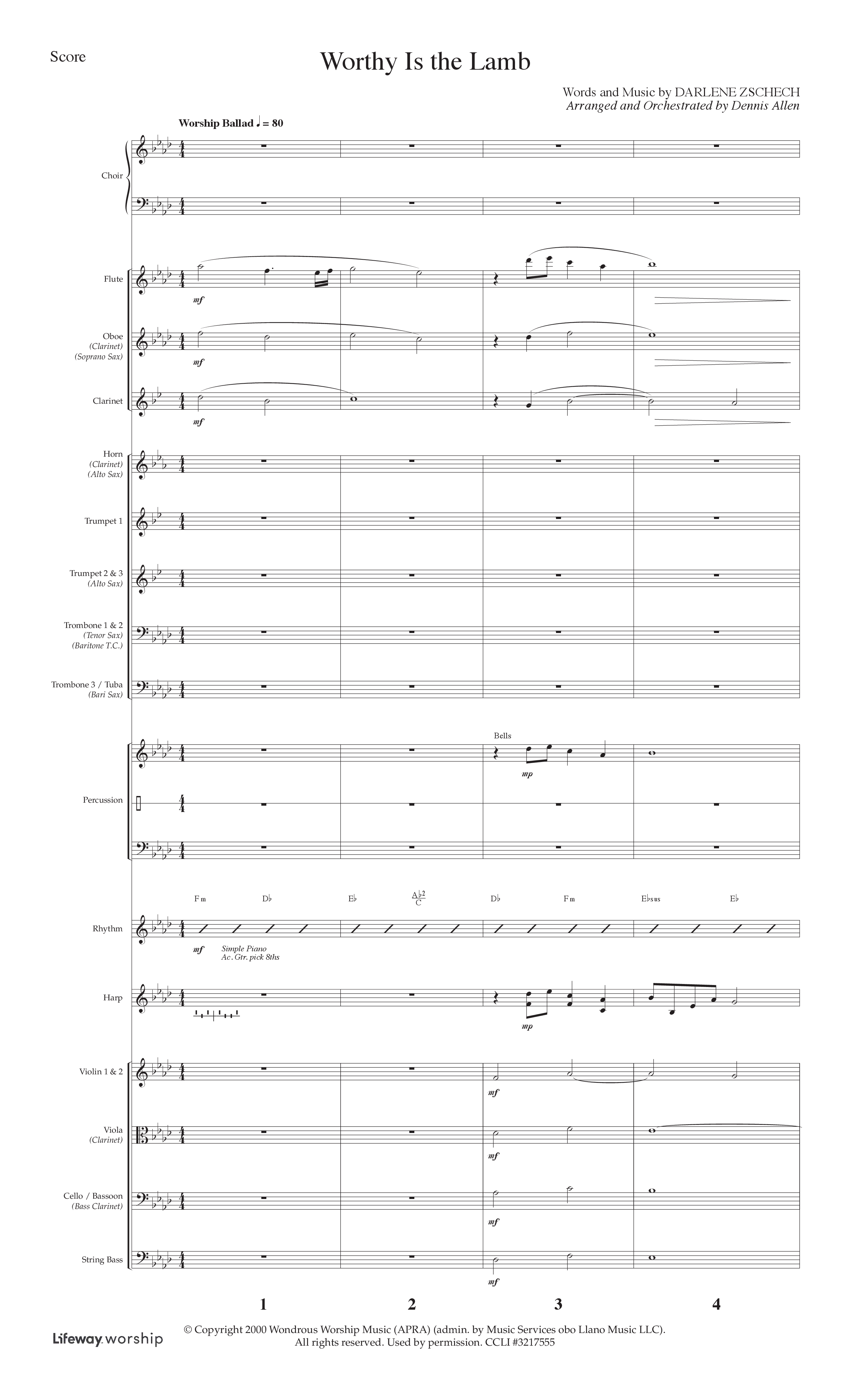 God So Loved The World (6 Song Choral Collection) Song 2 (Orchestration) (Lifeway Choral / Arr. Dennis Allen)