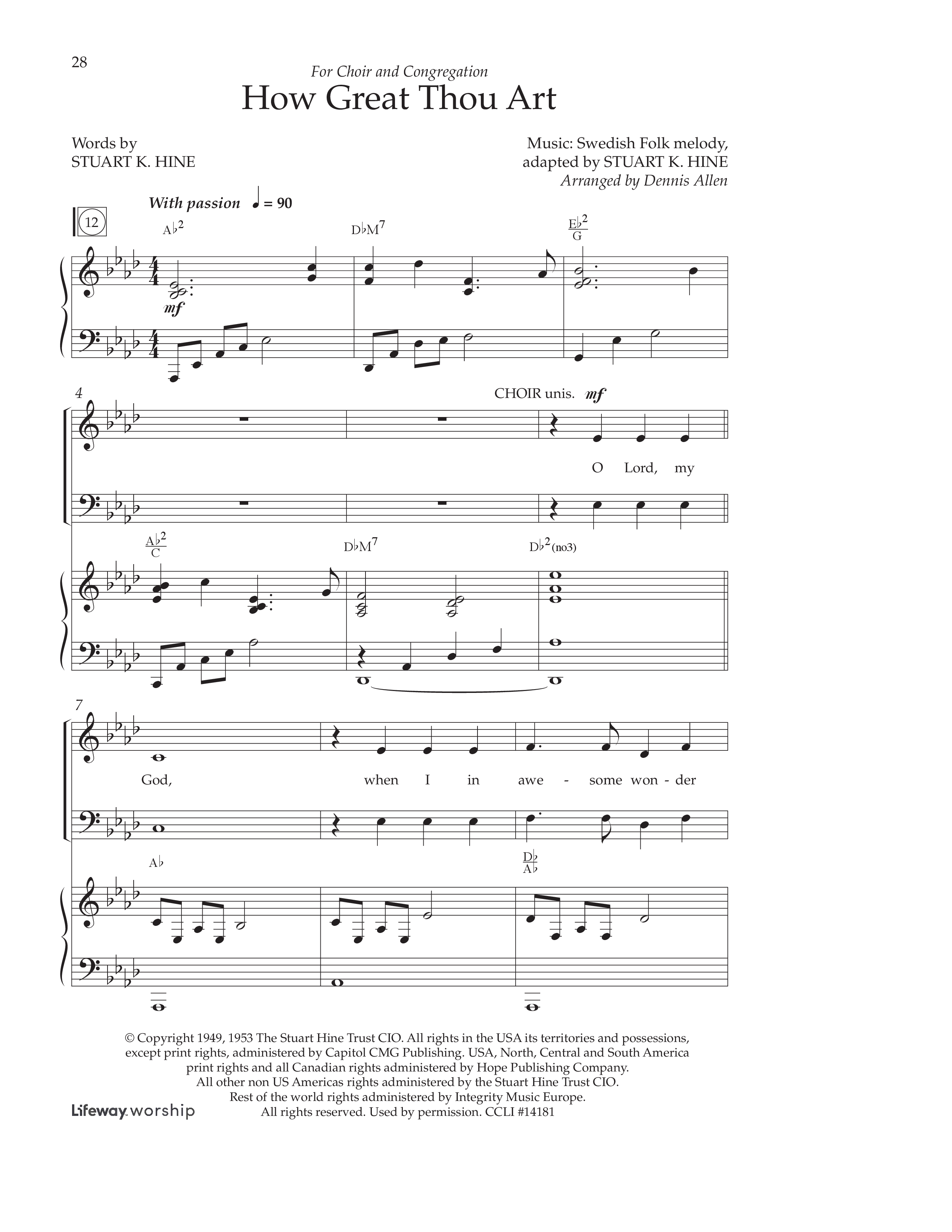 God So Loved The World (6 Song Choral Collection) Song 3 (Piano SATB) (Lifeway Choral / Arr. Dennis Allen)