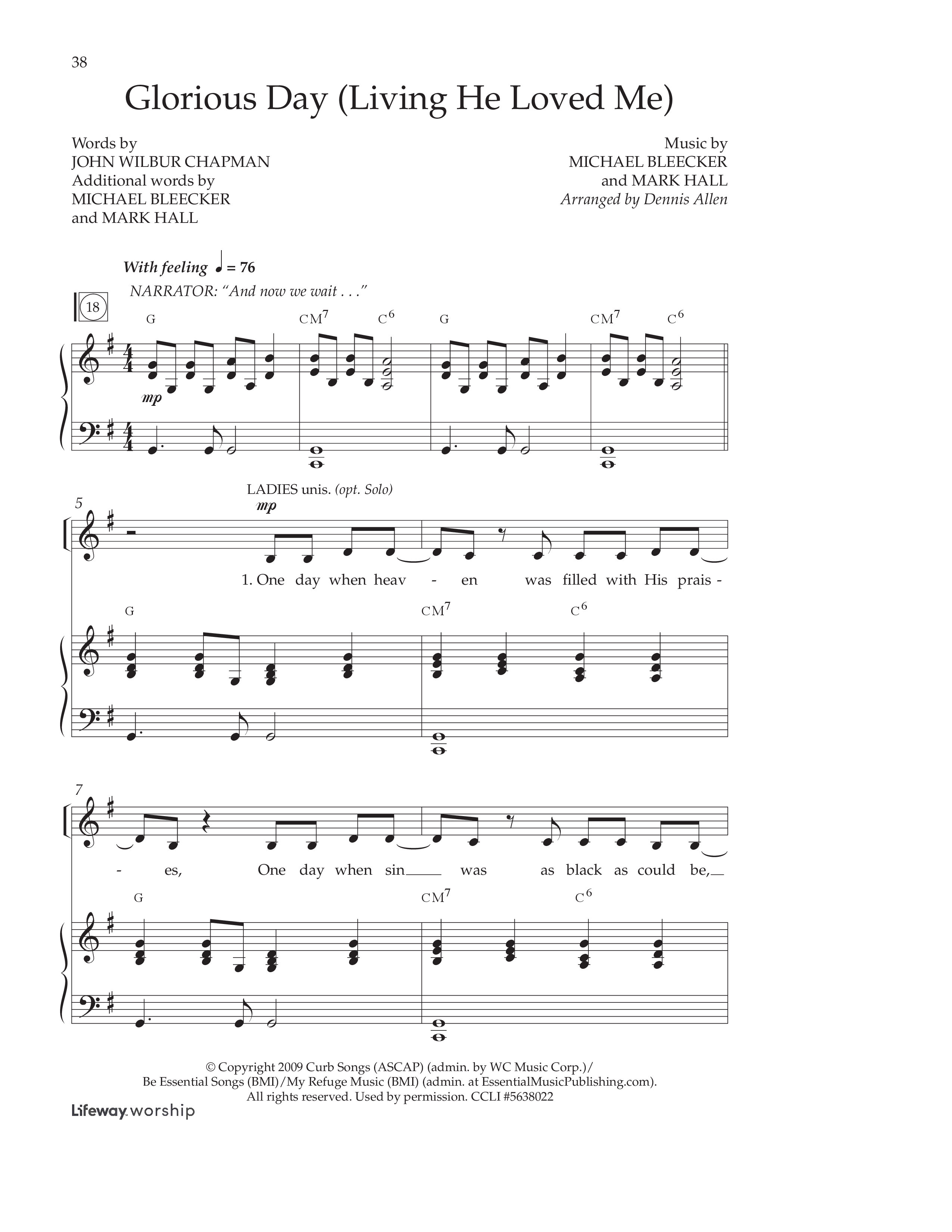 God So Loved The World (6 Song Choral Collection) Song 4 (Piano SATB) (Lifeway Choral / Arr. Dennis Allen)