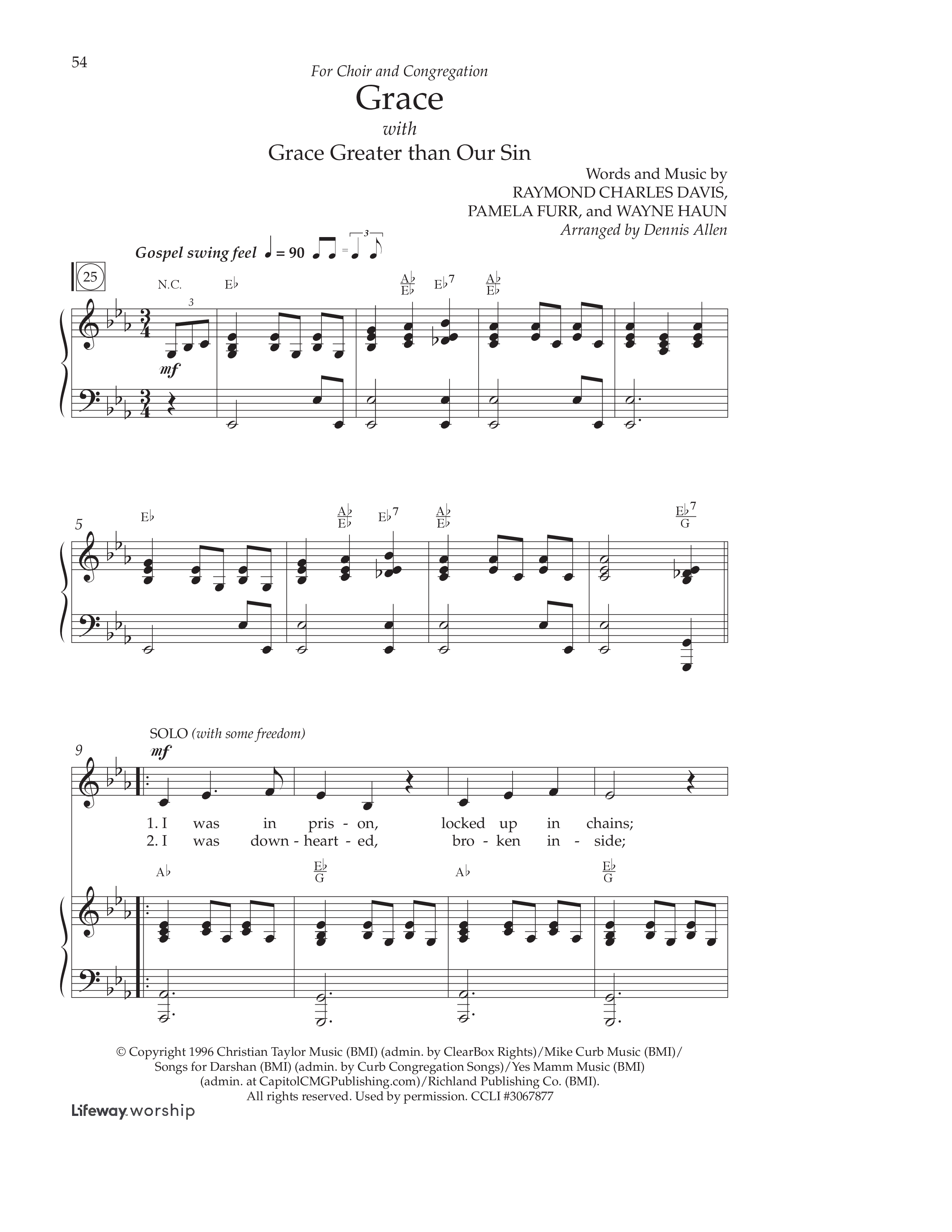 God So Loved The World (6 Song Choral Collection) Song 5 (Piano SATB) (Lifeway Choral / Arr. Dennis Allen)