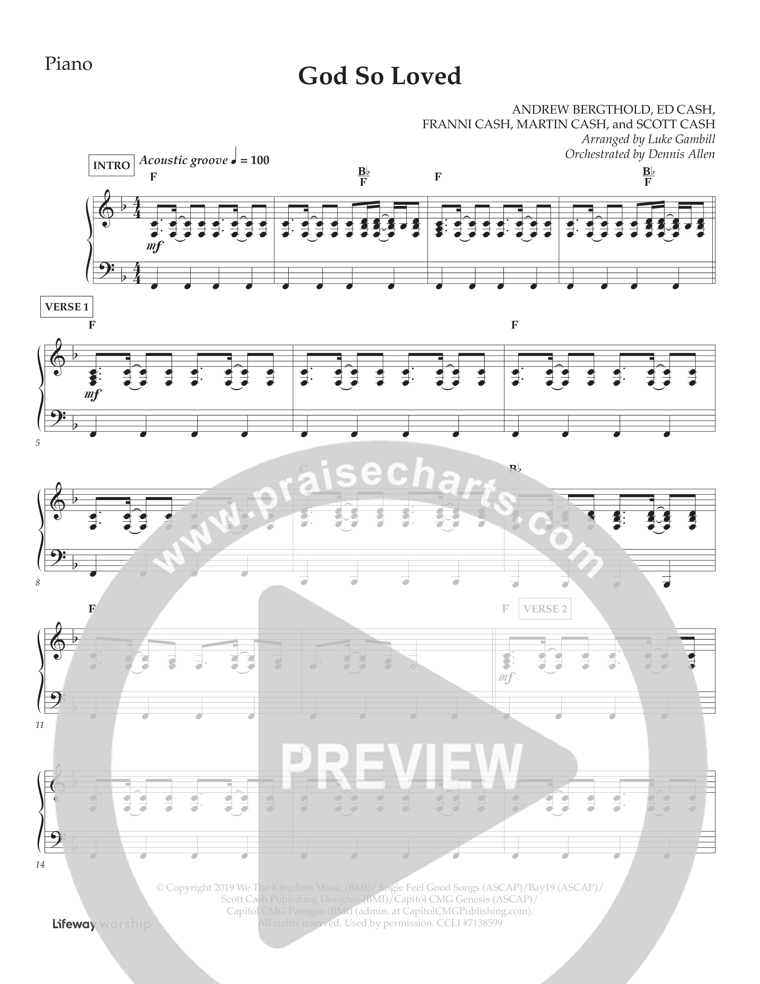 God So Loved The World (6 Song Choral Collection) Song 6 (Lead & Chords) (Lifeway Choral / Arr. Dennis Allen)