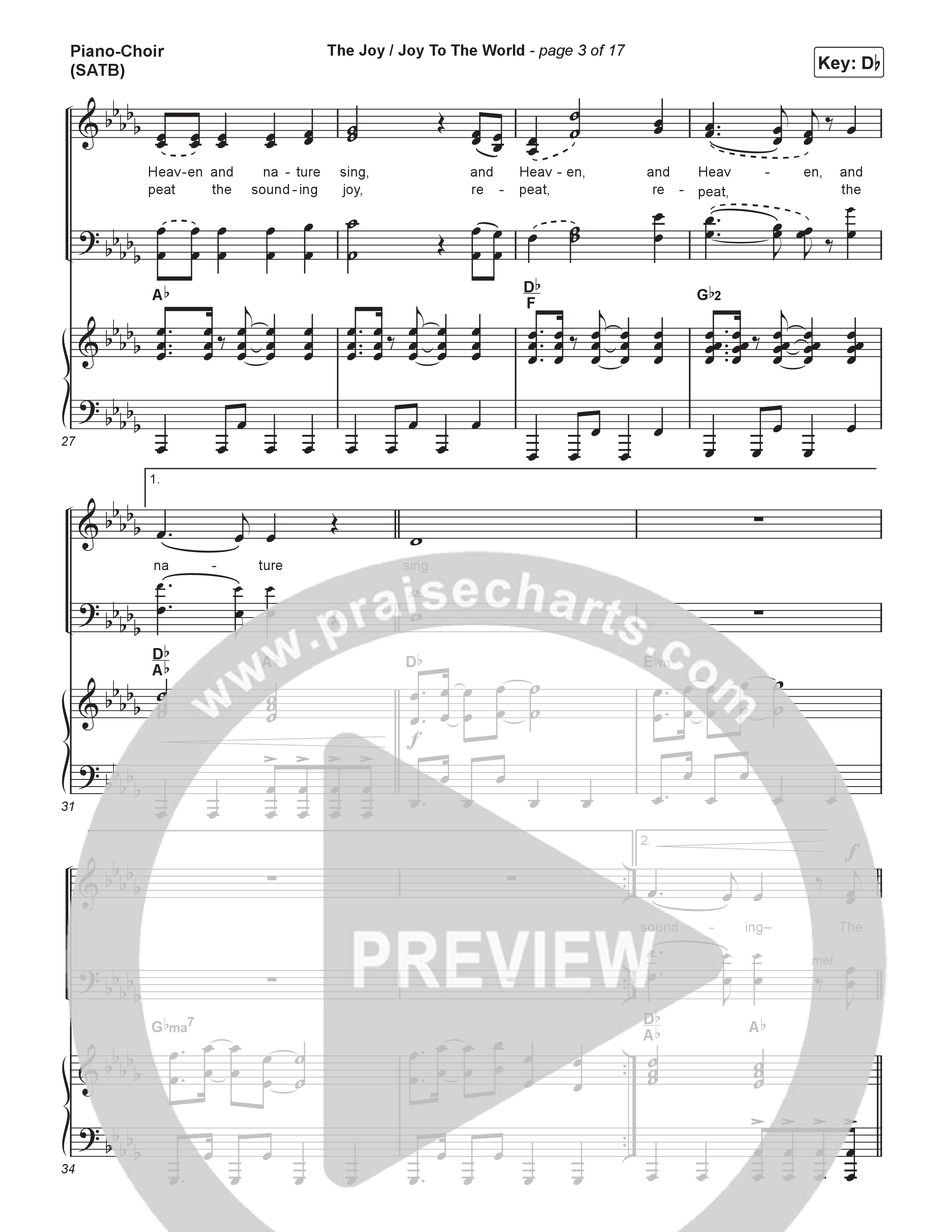 The Joy / Joy To The World (Choral Anthem SATB) Piano/Vocal (SATB) (The Belonging Co / David Dennis / Arr. Luke Gambill)