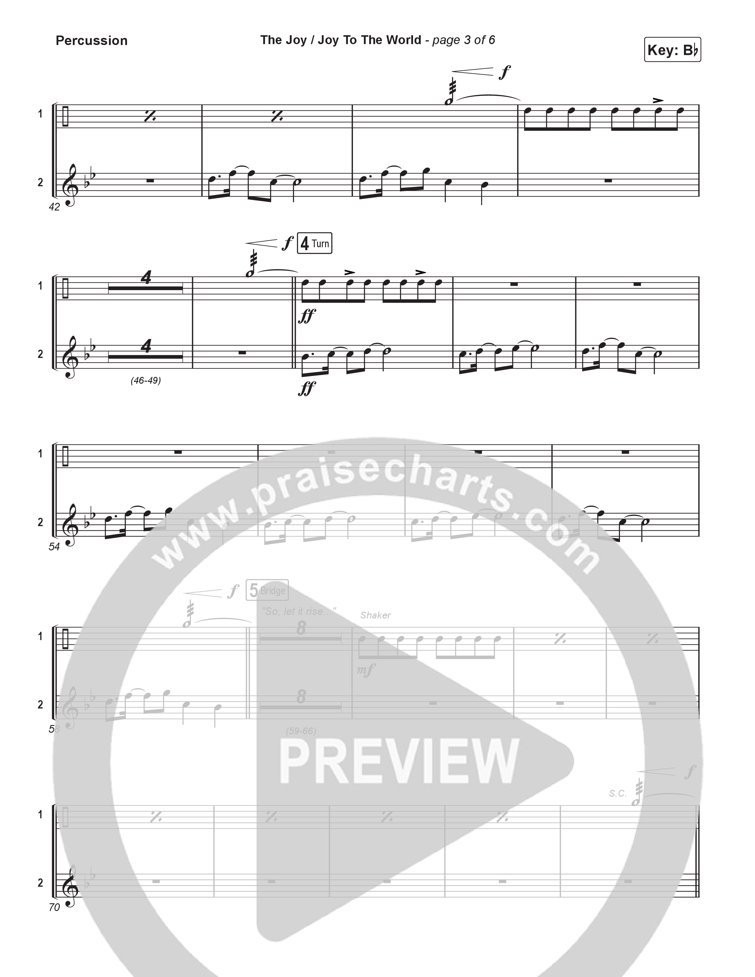 The Joy / Joy To The World (Sing It Now) Percussion (The Belonging Co / David Dennis / Arr. Luke Gambill)