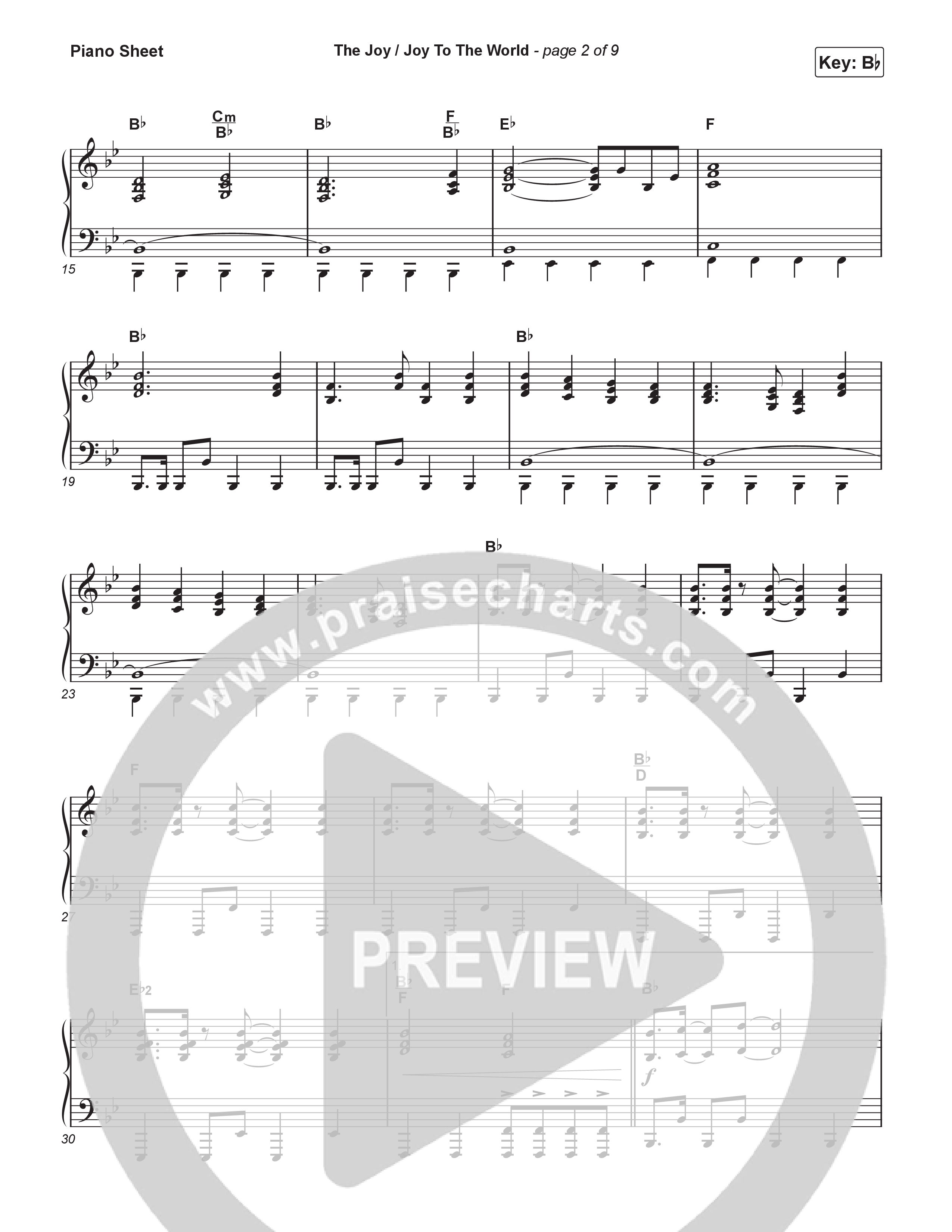 The Joy / Joy To The World (Sing It Now) Piano Sheet (The Belonging Co / David Dennis / Arr. Luke Gambill)