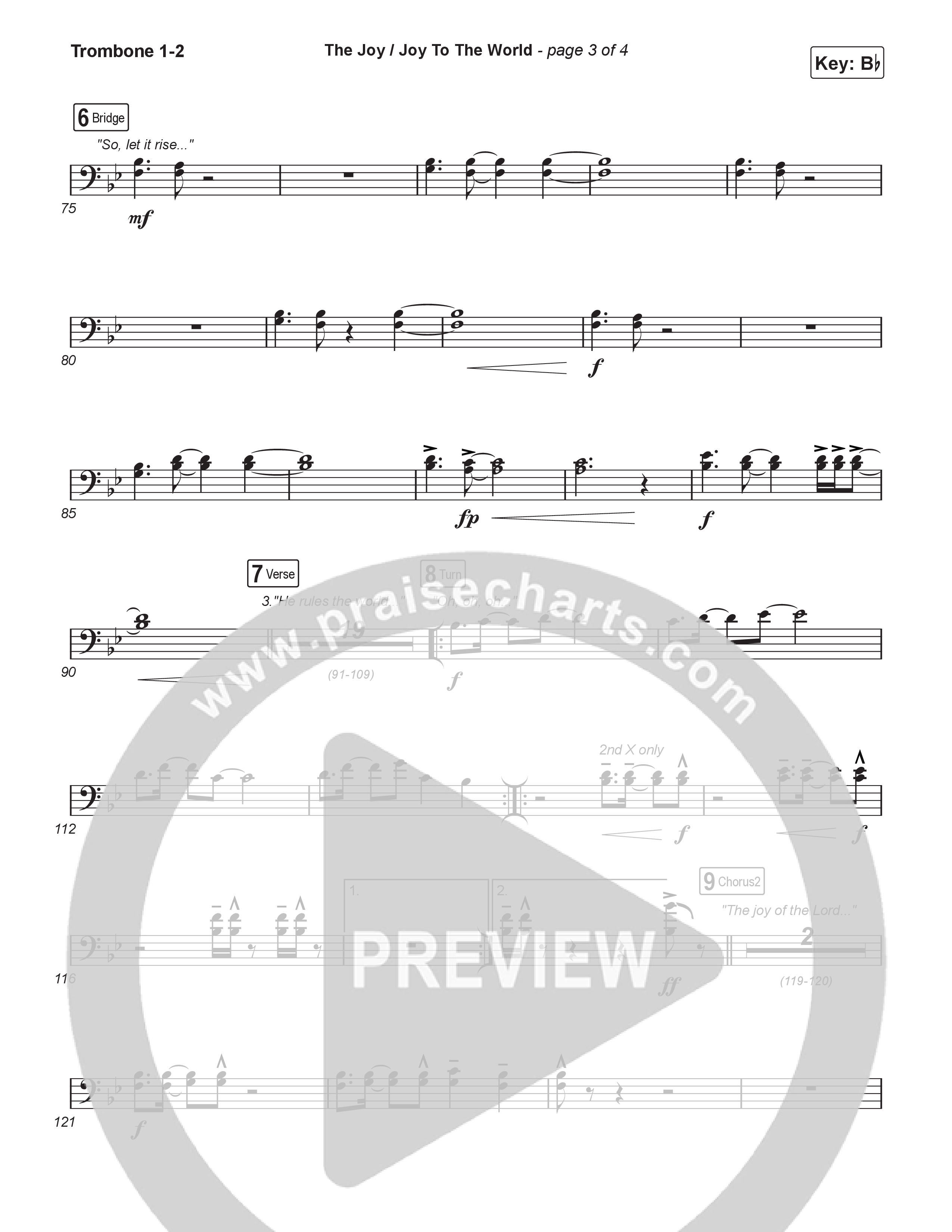 The Joy / Joy To The World (Sing It Now) Trombone 1/2 (The Belonging Co / David Dennis / Arr. Luke Gambill)