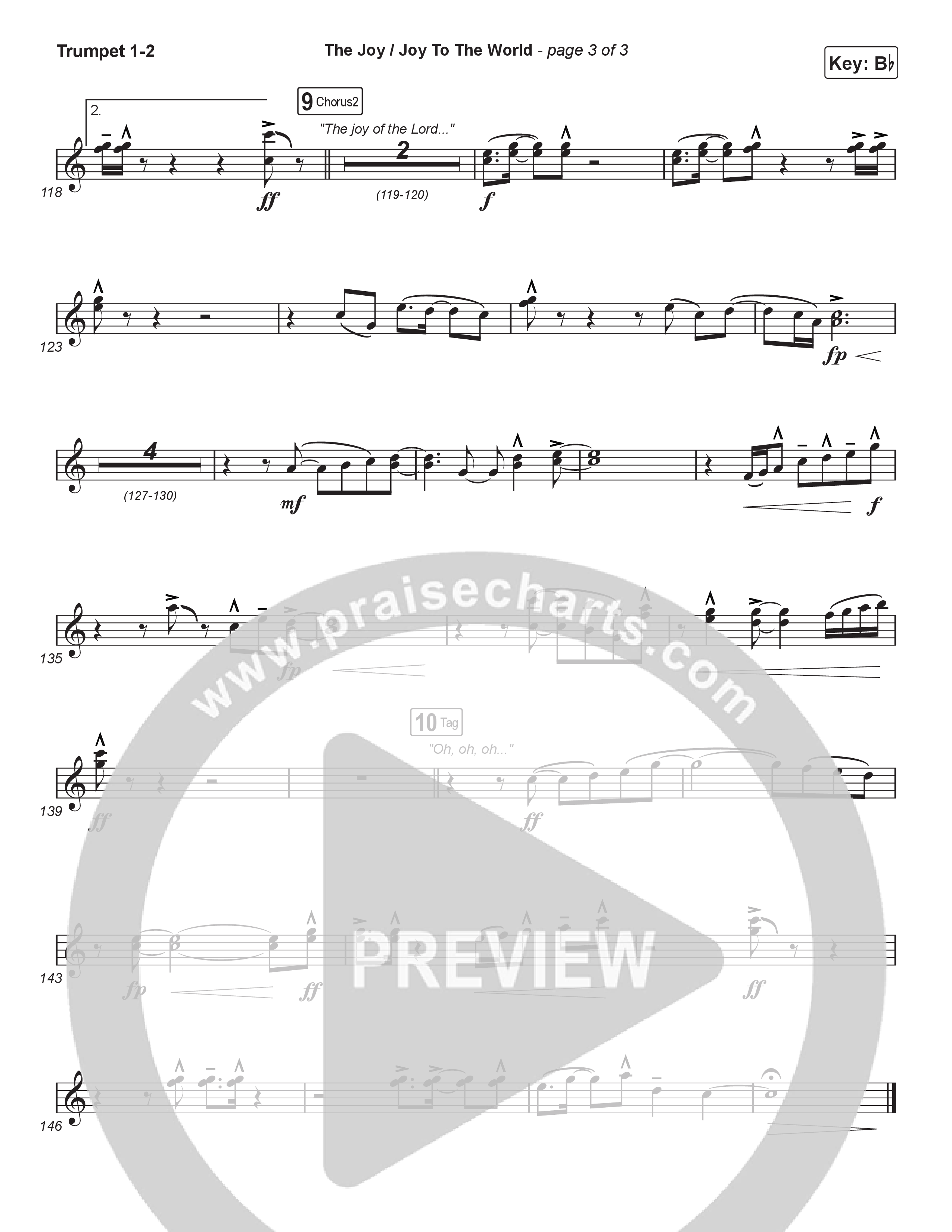 The Joy / Joy To The World (Sing It Now) Trumpet 1,2 (The Belonging Co / David Dennis / Arr. Luke Gambill)