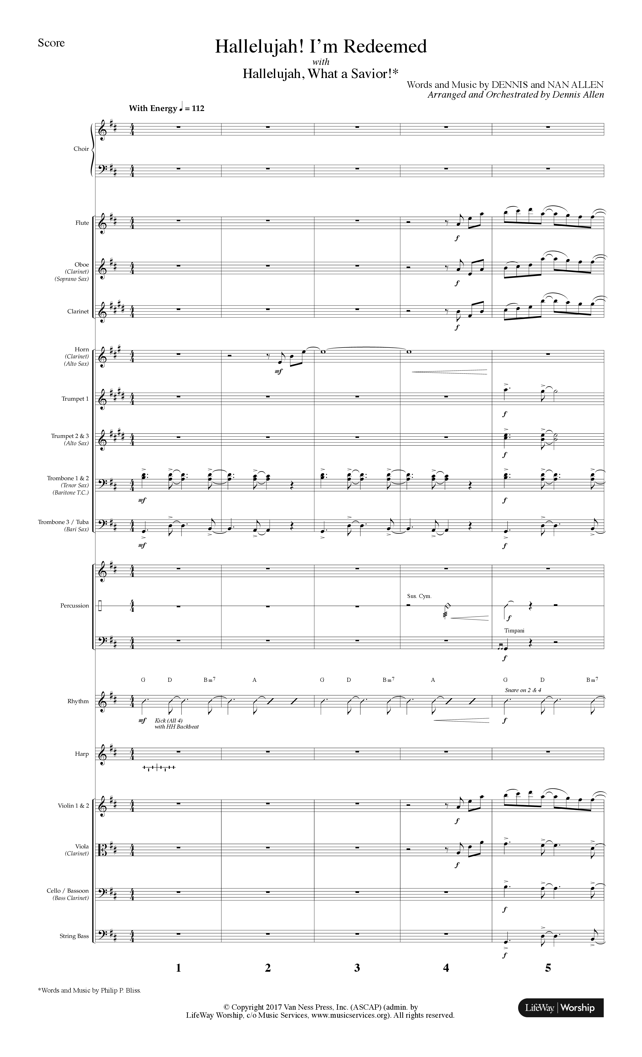 Blessed Redeemer (7 Song Choral Collection) Song 4 (Orchestration) (Lifeway Choral / Arr. Dennis Allen)